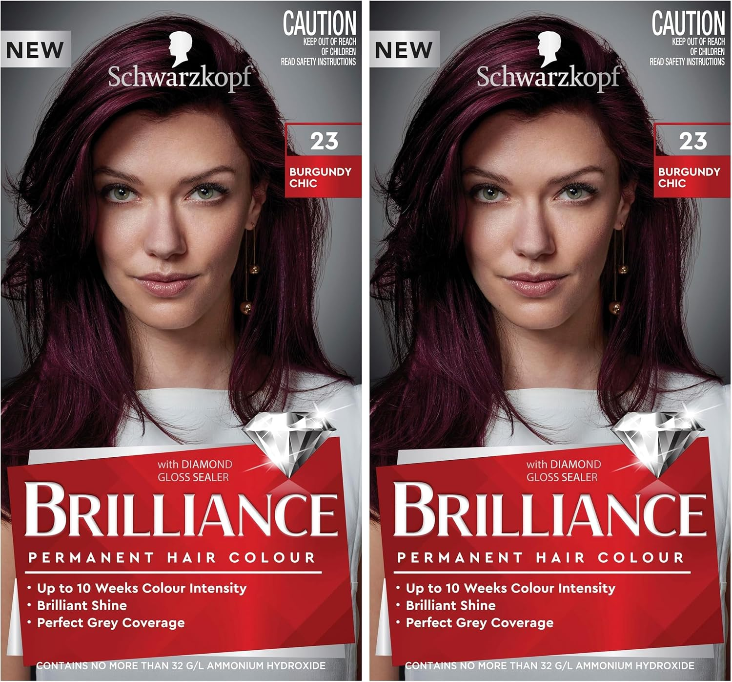 Schwarzkopf Brilliance, Permanent Hair Colour, 23 Burgundy Chic (Pack of 2) image number 3