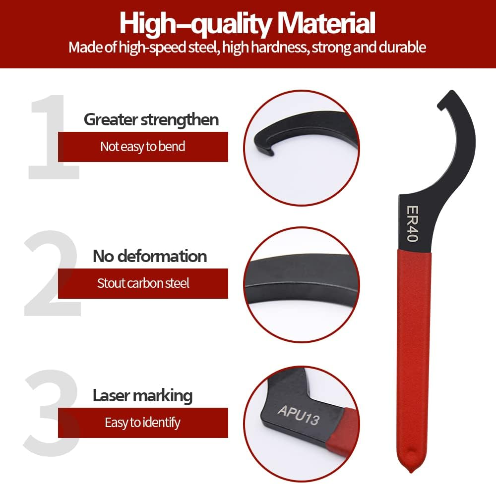 Mdvora 2/4/6/10Pcs Coilover Spanner Wrench Set, Coilover Wrench, C-Shape Spanner Wrench, Shock Spanner Hook Wrench Tools, for Suspension System and Shock Adjustment(4Pcs)