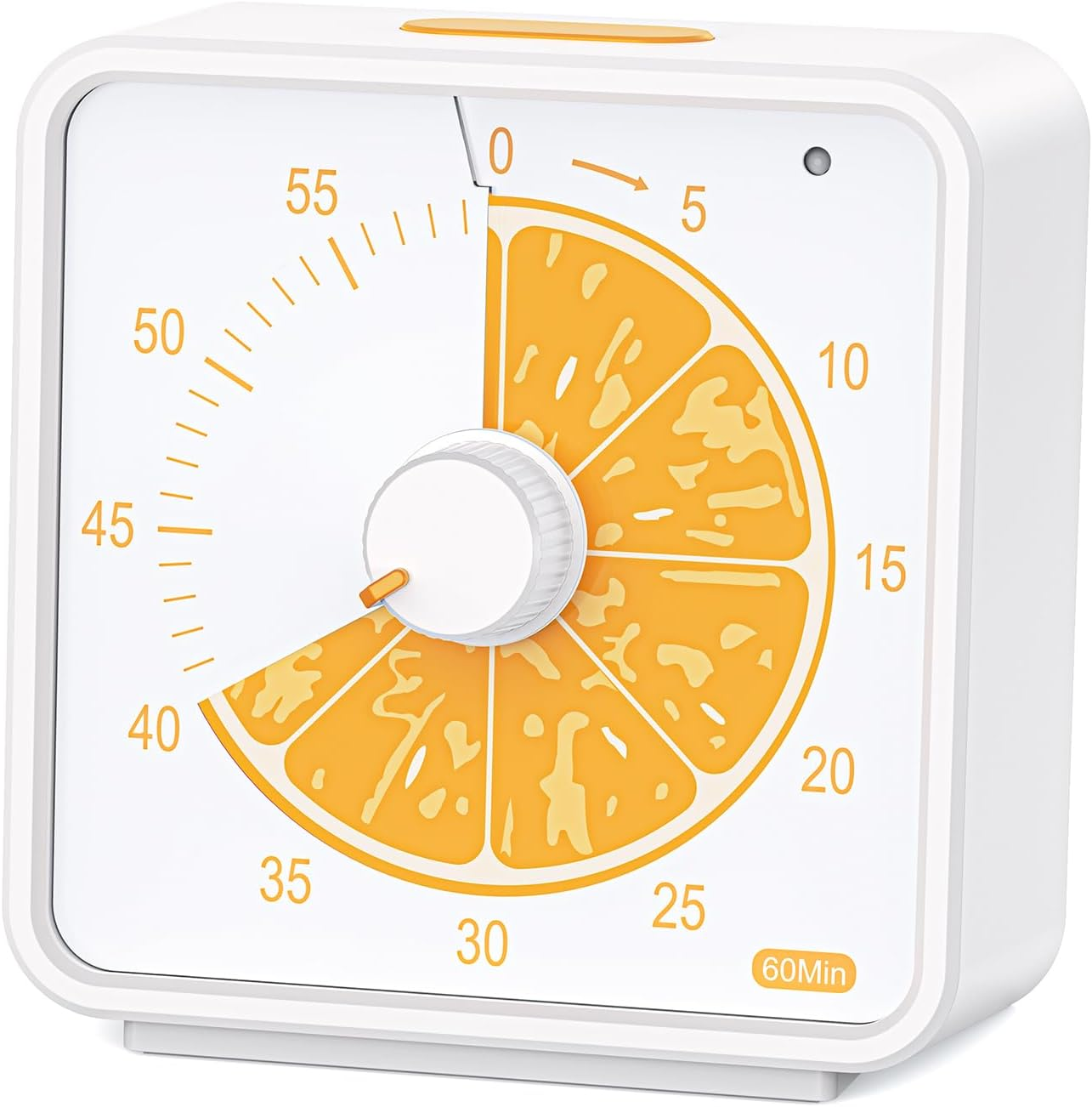 60 Minute Visual Timer for Kids, Countdown Timer for Classroom & Kitchen, Desk Timer for Study, Time Manager Tool for Kids with Fruit Pattern (Orange)