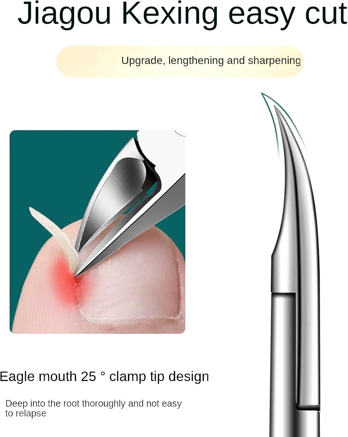 Manicure Set, Nail Clippers, Nail Scissors, Nail File, Cuticle Remover, Cuticle Scissors, Nail Set, Cuticle Nippers, Ingrown Toenails, Set of 4 image number 1