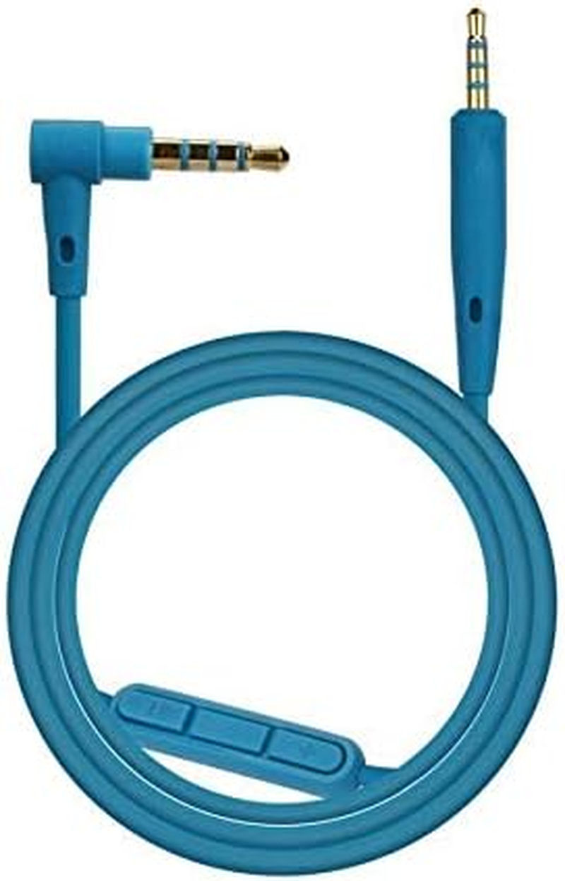 Audio Cable Wire Cord Mic Remote for Bose Quietcomfort 25 35 QC25 QC35 Headphones (Blue)