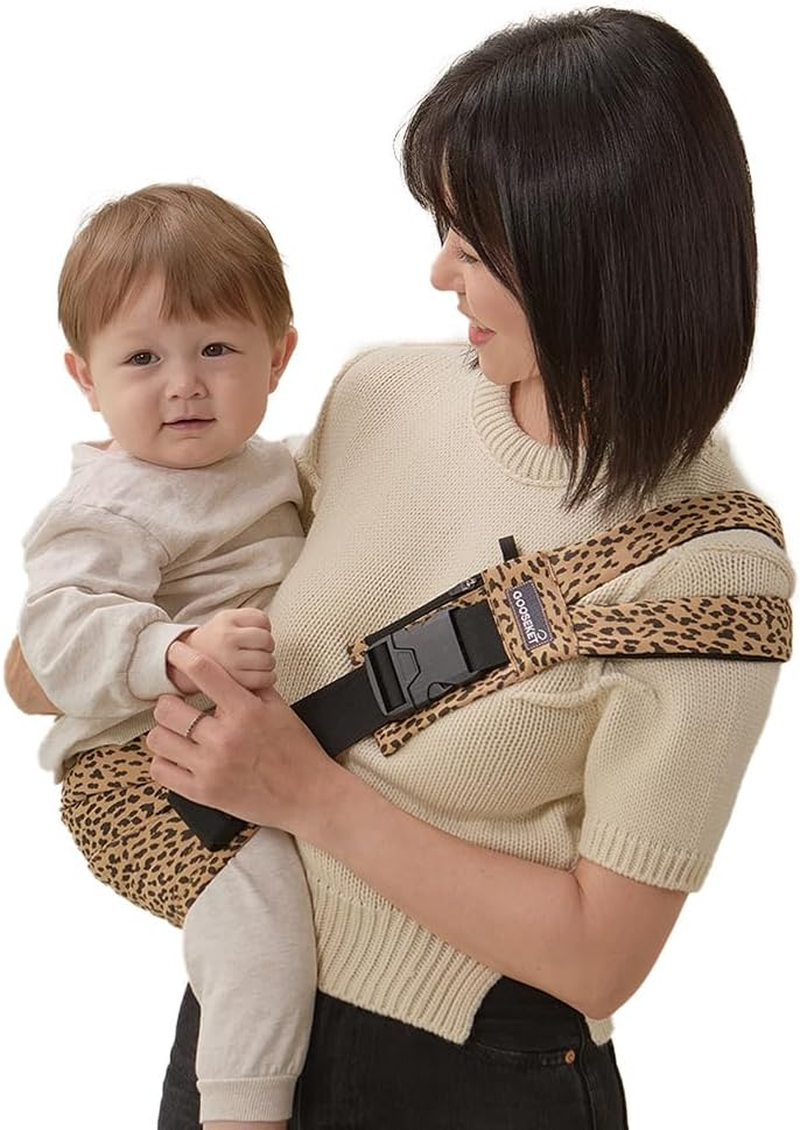 GOOSEKET 365 Toddler Carrier, 100% Cotton, Lightweight, Easy-To-Use, Portable, Suitable from 6-48 Months, Supports up to 44LBS (Khaki)