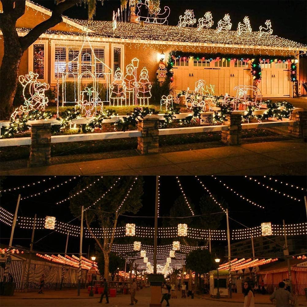Toodour Solar Fairy String Lights, 2 Pack Total 30M 300 LED Outdoor Christmas Lights, 8 Modes Waterproof Copper Wire Solar Powered Outdoor Lights for Tree Garden Yard Party Xmas Decor (Warm White) image number 3