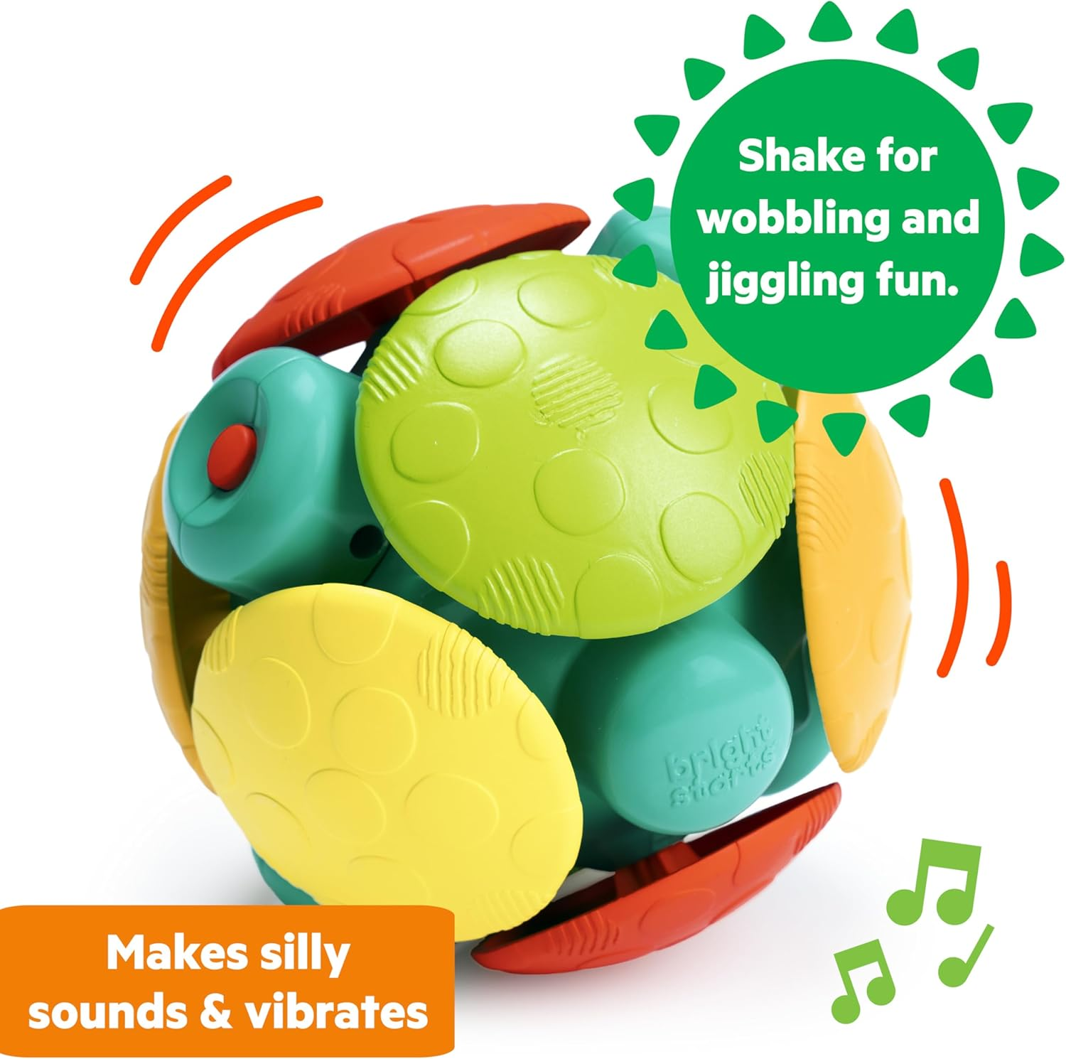 Bright Starts Wobble Bobble Activity Ball Toy, Ages 3 Months+ image number 5