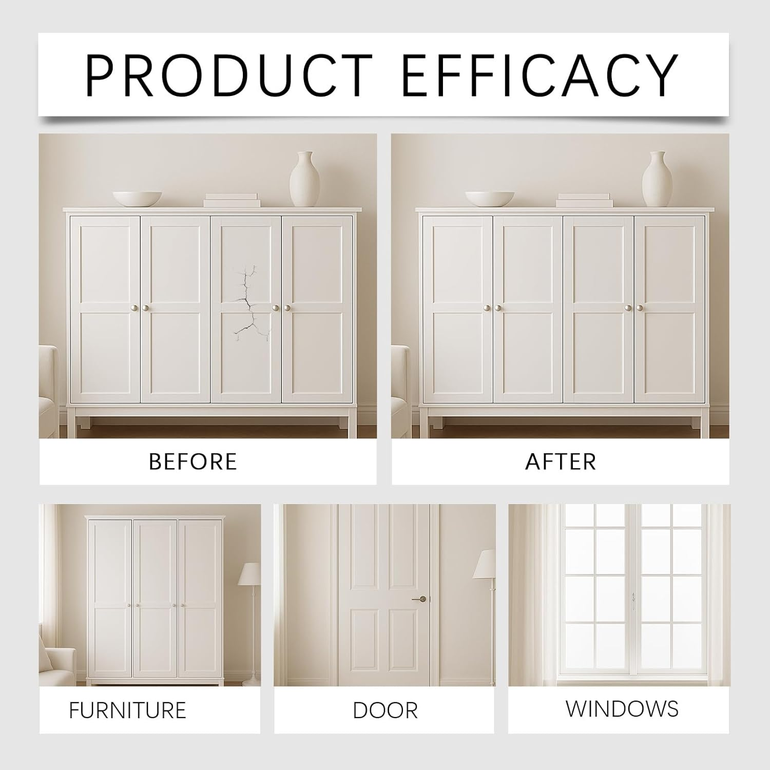 White Touch up Paint, White Touch up Paint for Walls, Used for Repairing Scratches on Furniture Cabinets and Floors image number 5