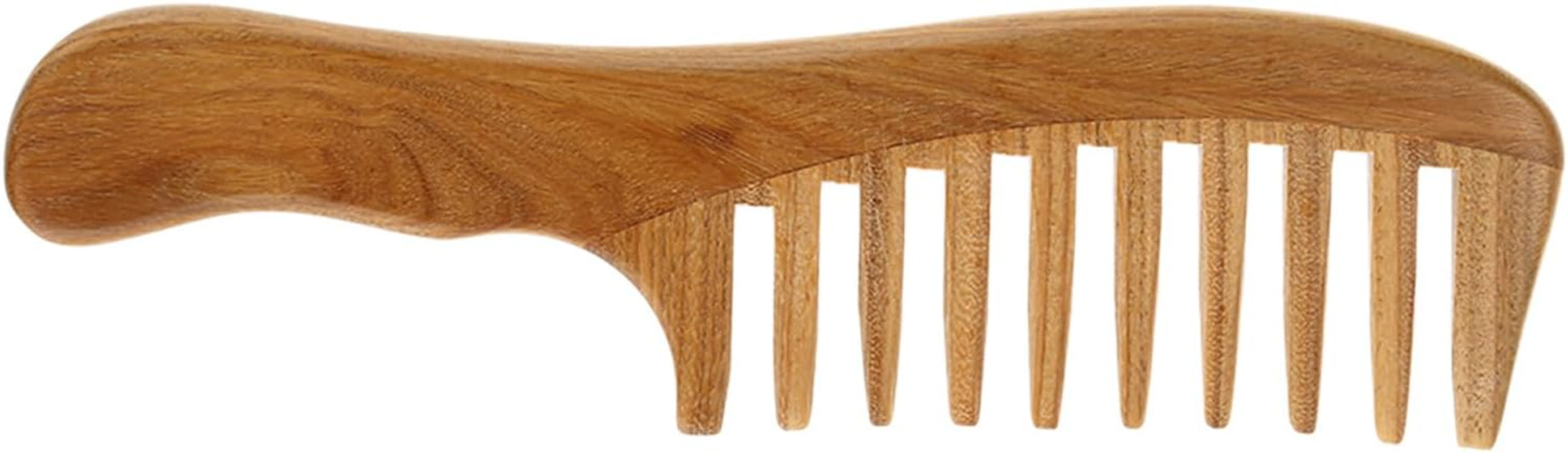 1 Pc Wooden Comb Natural Green Sandalwood Handmade Wide Tooth Wooden Comb Massage Comb Handmade Comb Hair Care