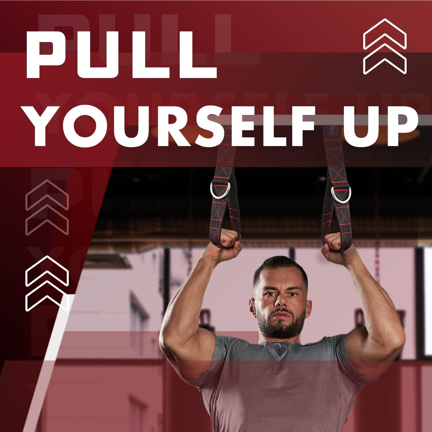 Yes4All Tricep Extension Strap/Adjustable Length and Multifunctional Usage Tricep Pull down Rope/Cable Attachments Straps for Greater Range of Motion/Home Gym Fitness Strap Cable Machine image number 1