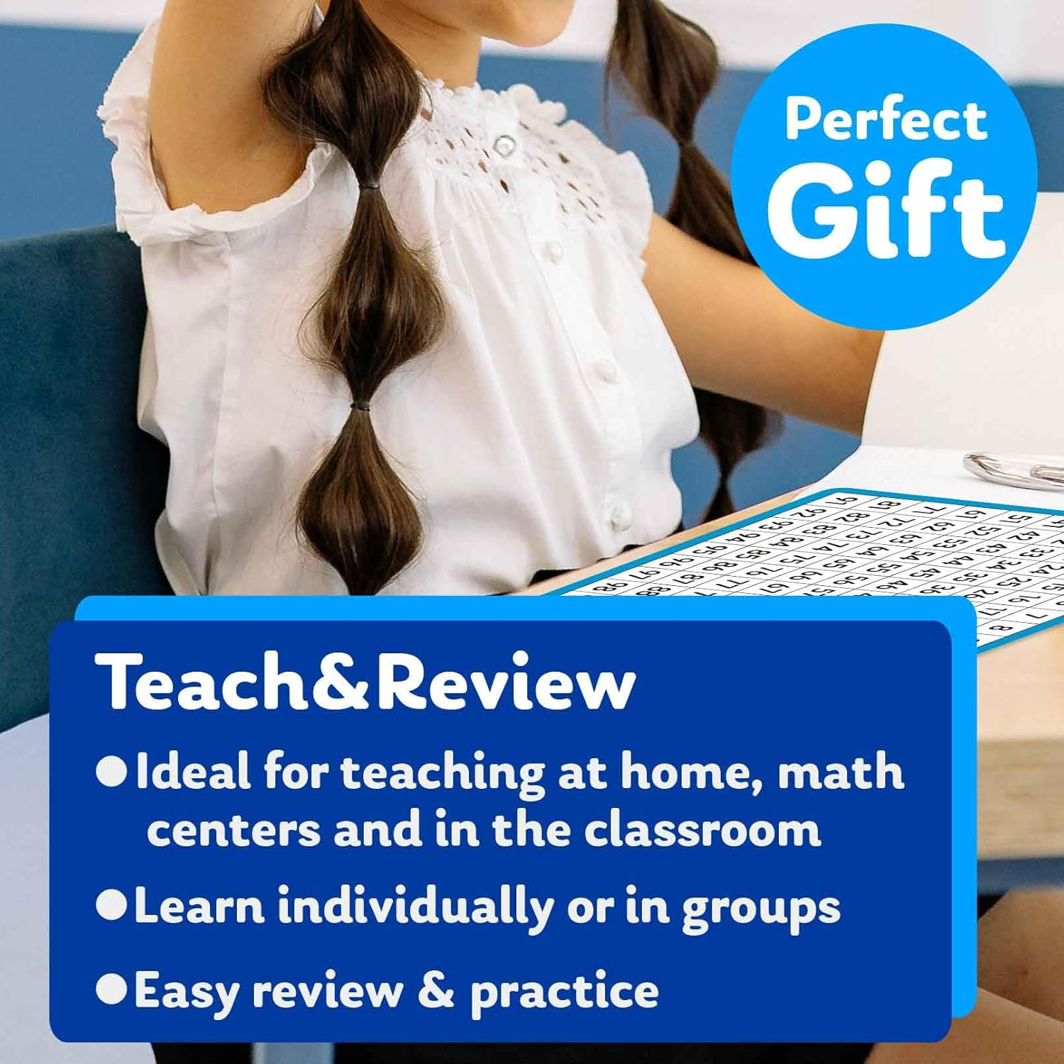 12 Pcs Dry Erase Math Hundreds Chart, Double Sided Number Cards 1-100 Number Chart, Teacher Classroom Must Haves Writable and Erasable Numbers 1-100 Chart Board Card Home Classroom Supplies image number 5