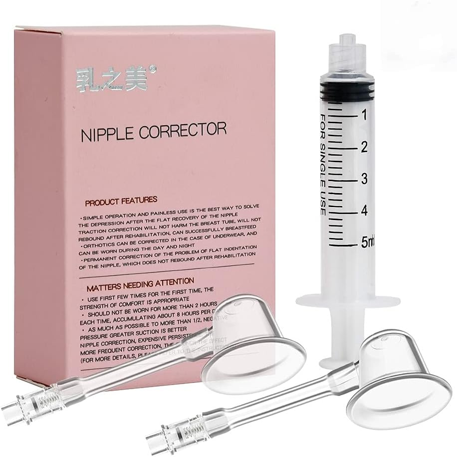 Angzhili 2 Sets Nipple Aspirator Corrector Feeding Sucking for Inverted Nipples Retraction Enlarger Redress Breastfeeding Aid Avent Niplette image number 1