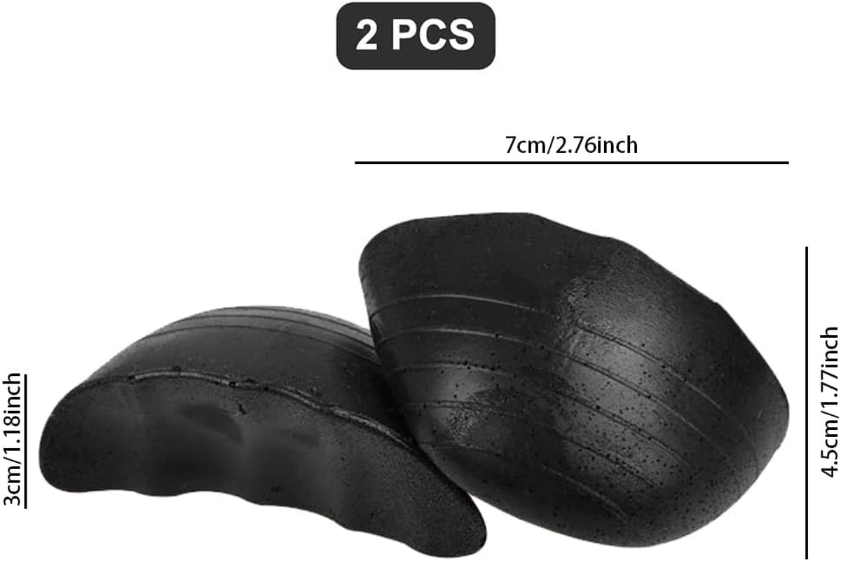 Toe Filler Inserts, Shoe Filler Inserts for Loose Shoe, 2 Pairs Toe Cushion Fillers Make Shoes Fit,Half-Size Insoles Shoe Too Big for High Heels,Toe Cushion Fillers Half Size Shoes Fitter,Black Round image number 6