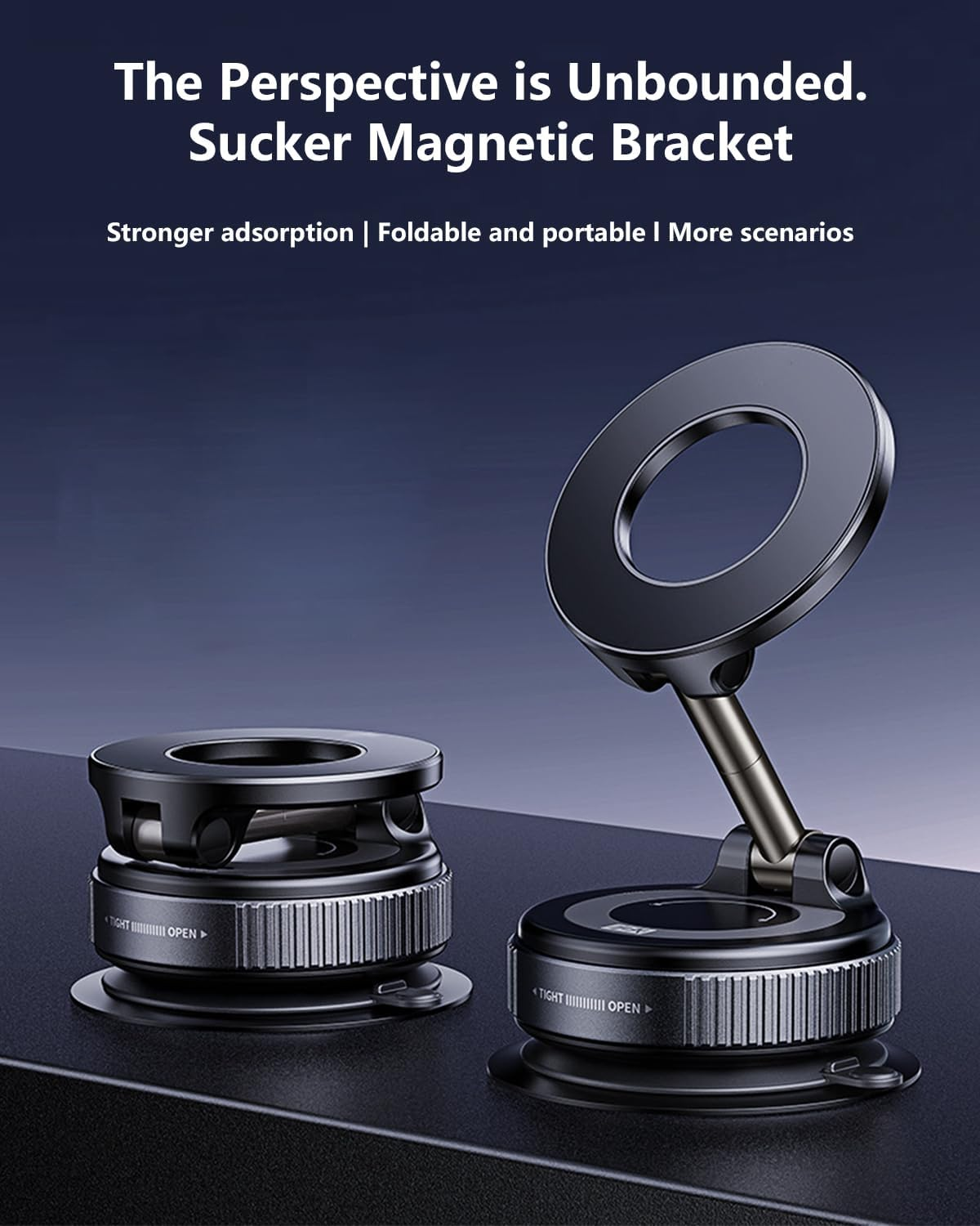 2025 Upgraded Vacuum Magnetic Phone Holder Stand,Strong Suction & Magnet Car Phone Mount,360&deg; Swivel Lock for Car/Gym/Mirror,Compatible with Iphone 17 Pro Max/Android/Most Phones