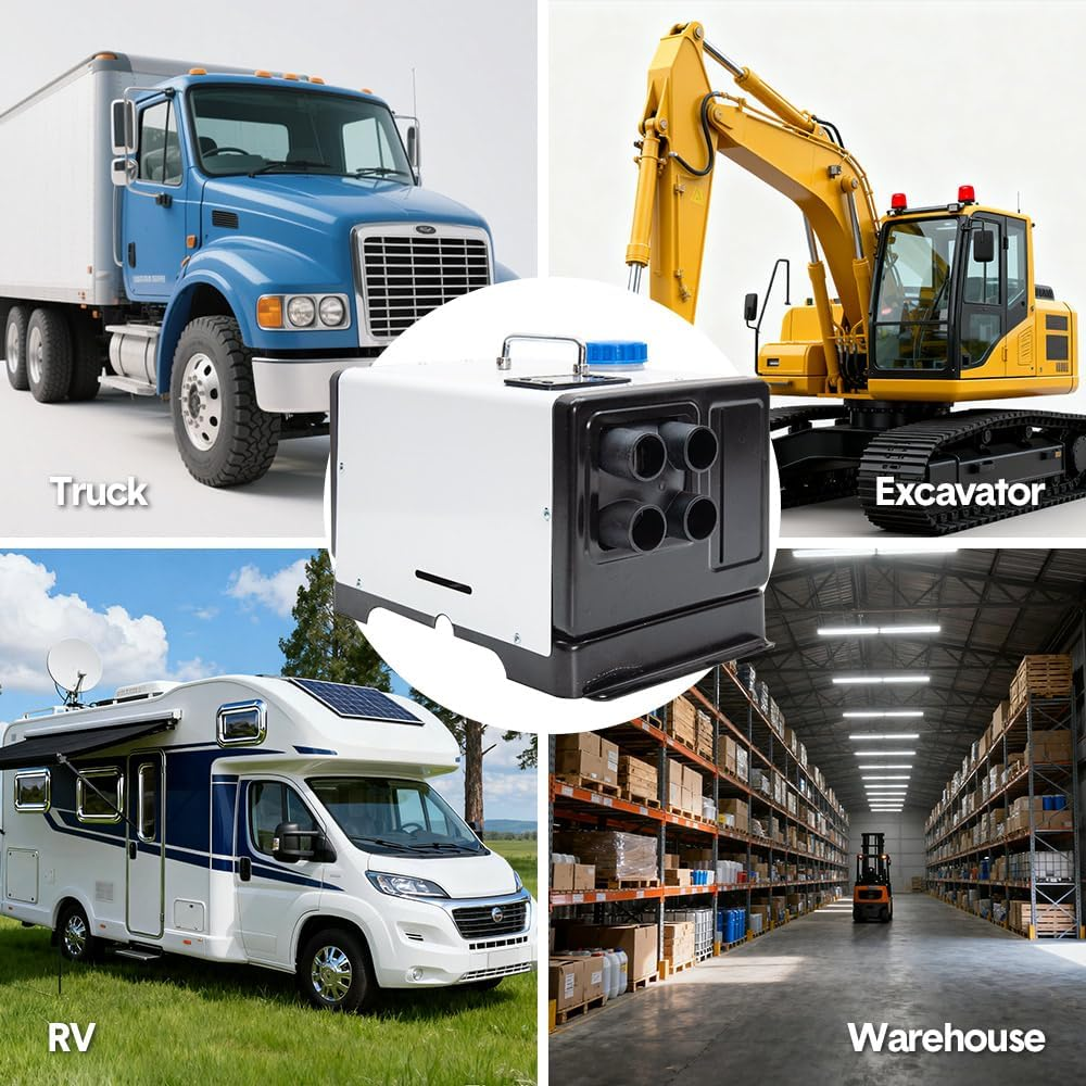 ALSTON Car Diesel Heater 12V/8KW Portable Parking Heater Fast Heating Thermostat 6 Level Adjustment with LCD Display for Car Truck Boat RV Campers Caravan