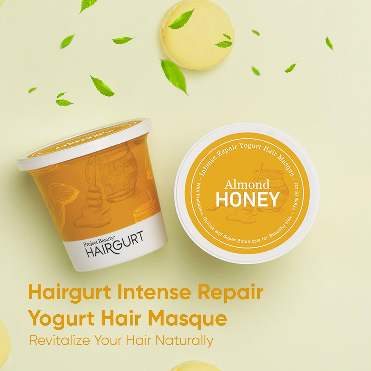 Hairgurt - Intense Repair Yogurt Hair Masque Almond Honey - 6 Fl. Oz. image number 2