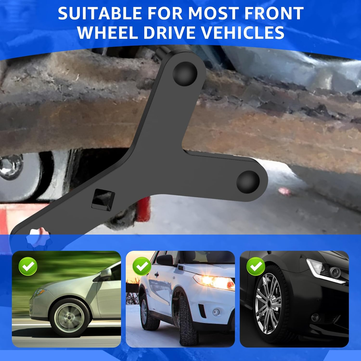 Lower Control Arm Prying Tool,Alloy Steel Suspension Specialty Bushing Tool,Automotive Lower Ball Joint Pry,Versatile Control Arm Bushing Removal Tool for Front Wheel Drive Vehicles Small Vans (B)