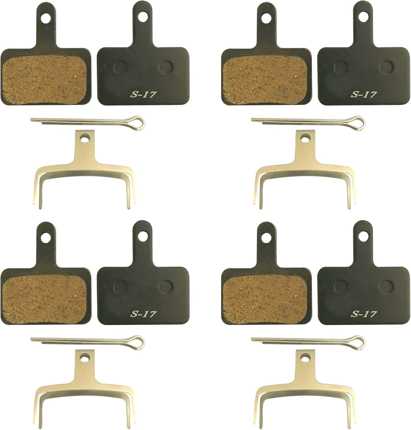 Bicycle Brake Pads, 2 Pairs Resin Semi-Metallic Bike Disc Brake Pads Compatible for Shimano XTR, Smooth Braking, Low Noise, Long Life image number 5