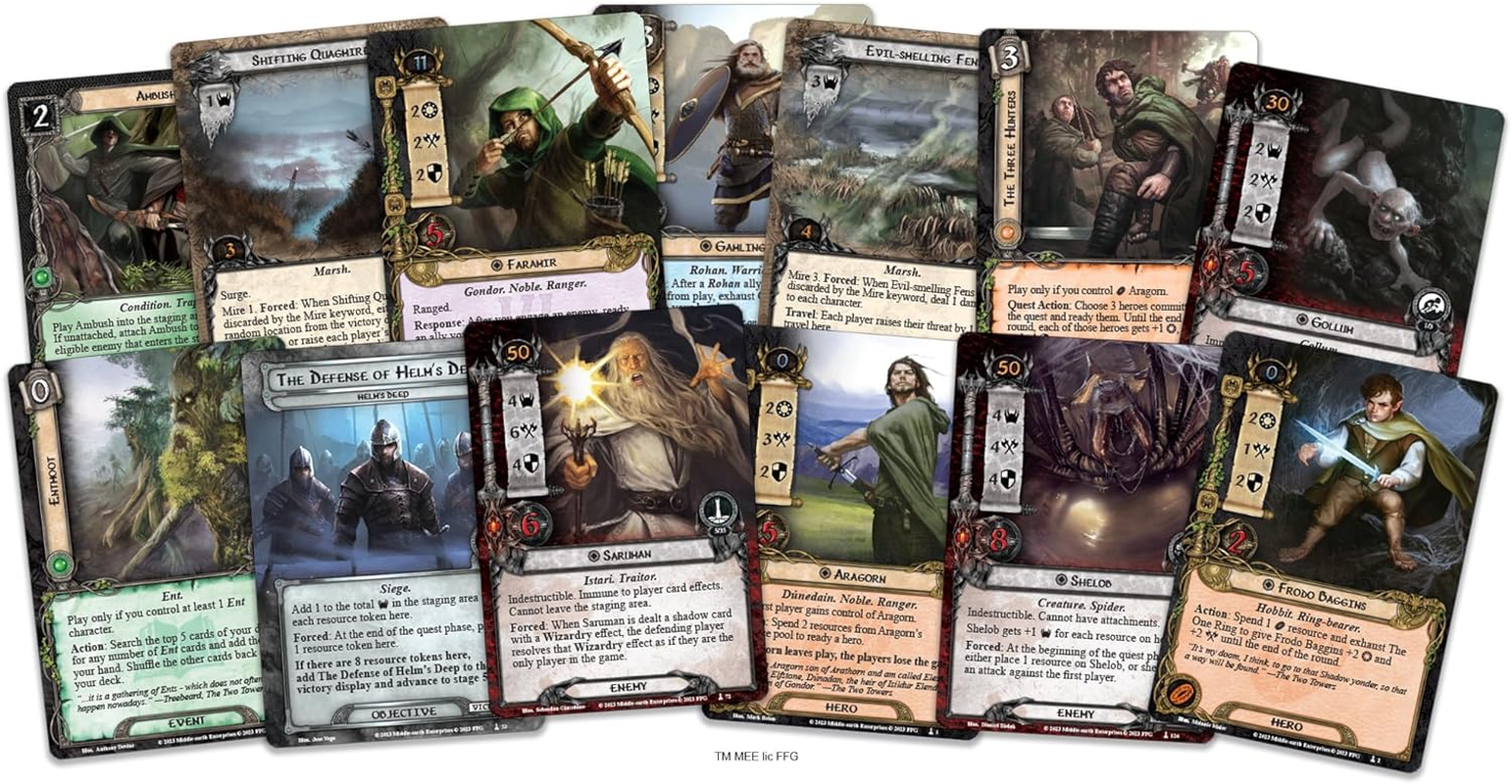 Fantasy Flight Games Asmodee North America Lord of the Rings LCG the Two Towers Saga Card Game image number 1