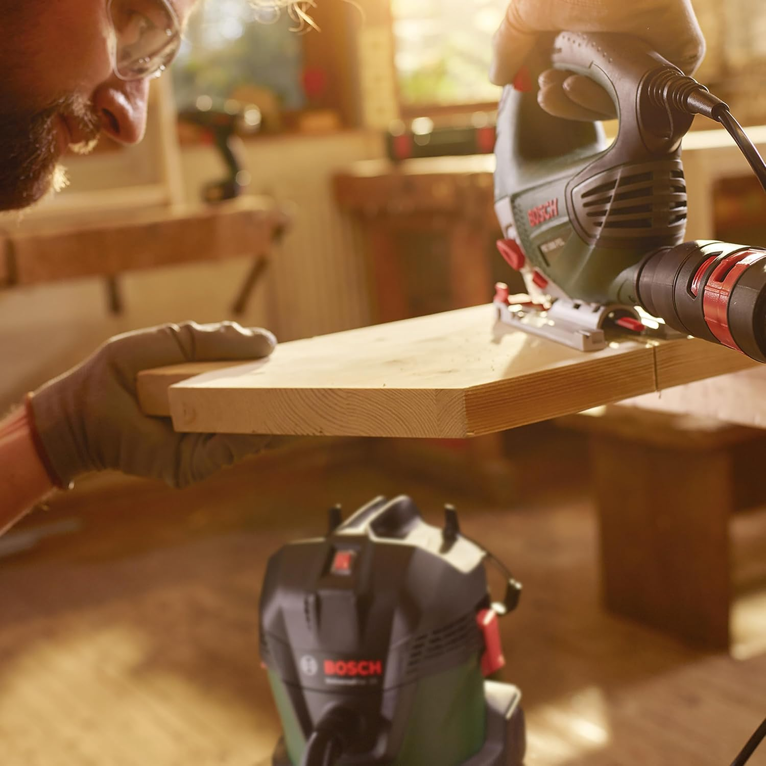 Bosch Accessories 5X Paper Filter Dust Bag (For Dry Vacuuming, Durable, Easy Collection and Removal of Dust, Accessories for Universalvac 15) image number 1