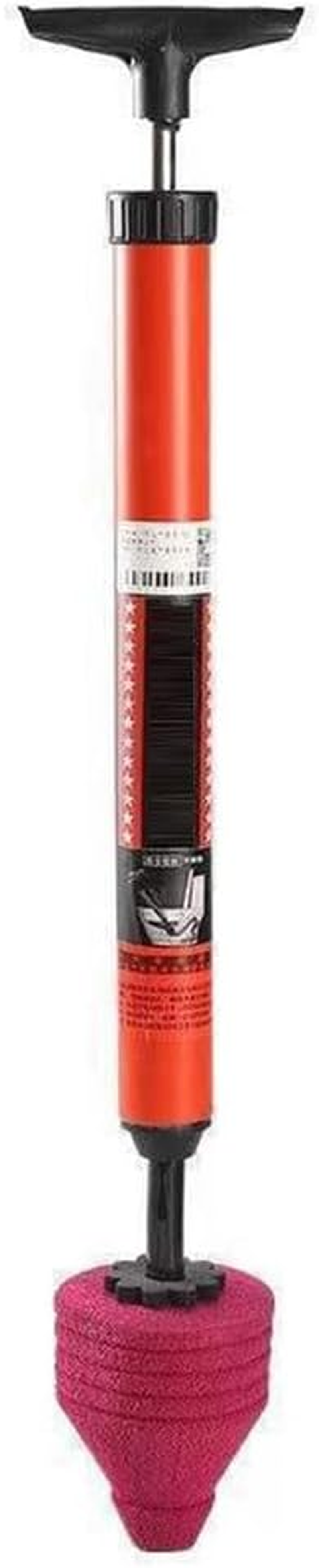 Toilet Unclogger, Upgraded High Pressure Toilet Plunger Kit, Unblock One Shot Pipe Air Drain Clog Remover Plumbing Tool, Long Handle, Bendable Head for Bathroom, Kitchen, Bathtub image number 4