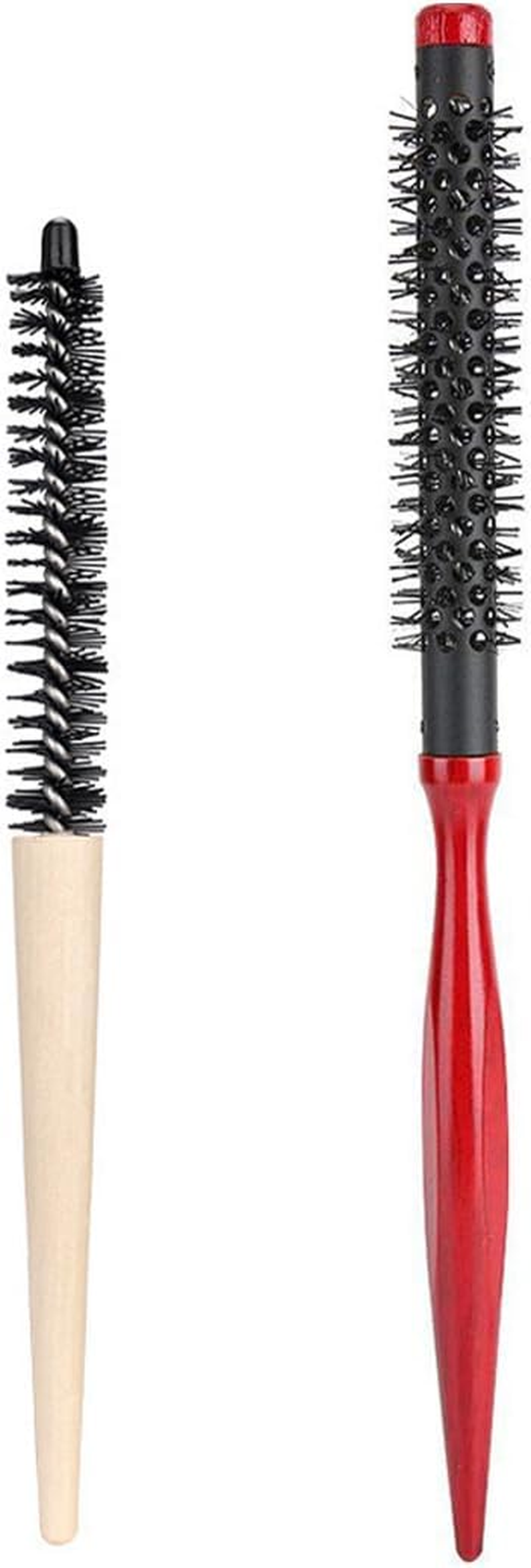 Pack of 2 round Brush for Blow Drying Professional Styling Brush Mini Hair Dryer Brush Travel Beard Brush Small Curling Brush for Thin Hair Beard Lifting Curls image number 1