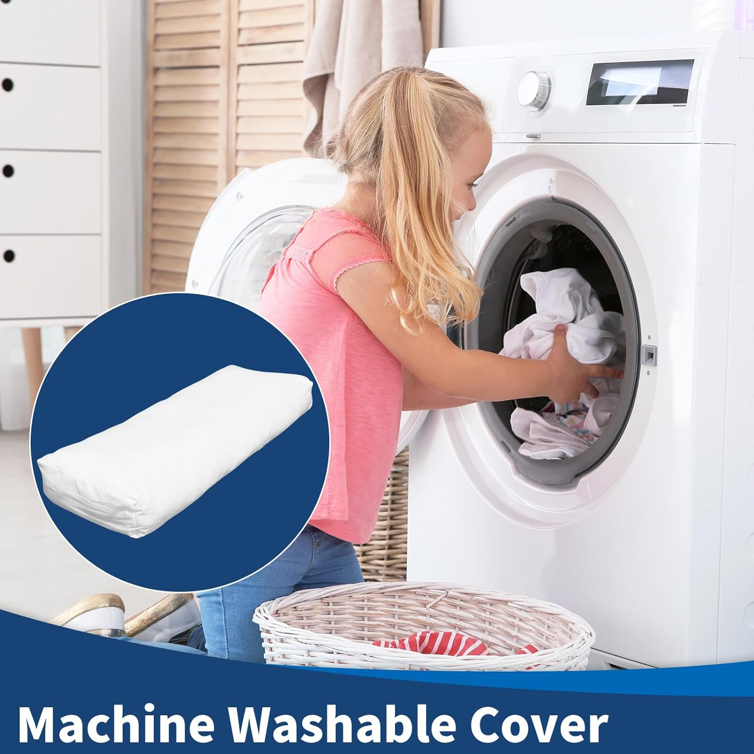 Knee Pillow for Side Sleepers, Leg Pillow for Sleeping, under Knee Pillow for Spine Alignment, Lower Back Pain Relief, Hip and Sciatica Pain, Supportive Pillow image number 5