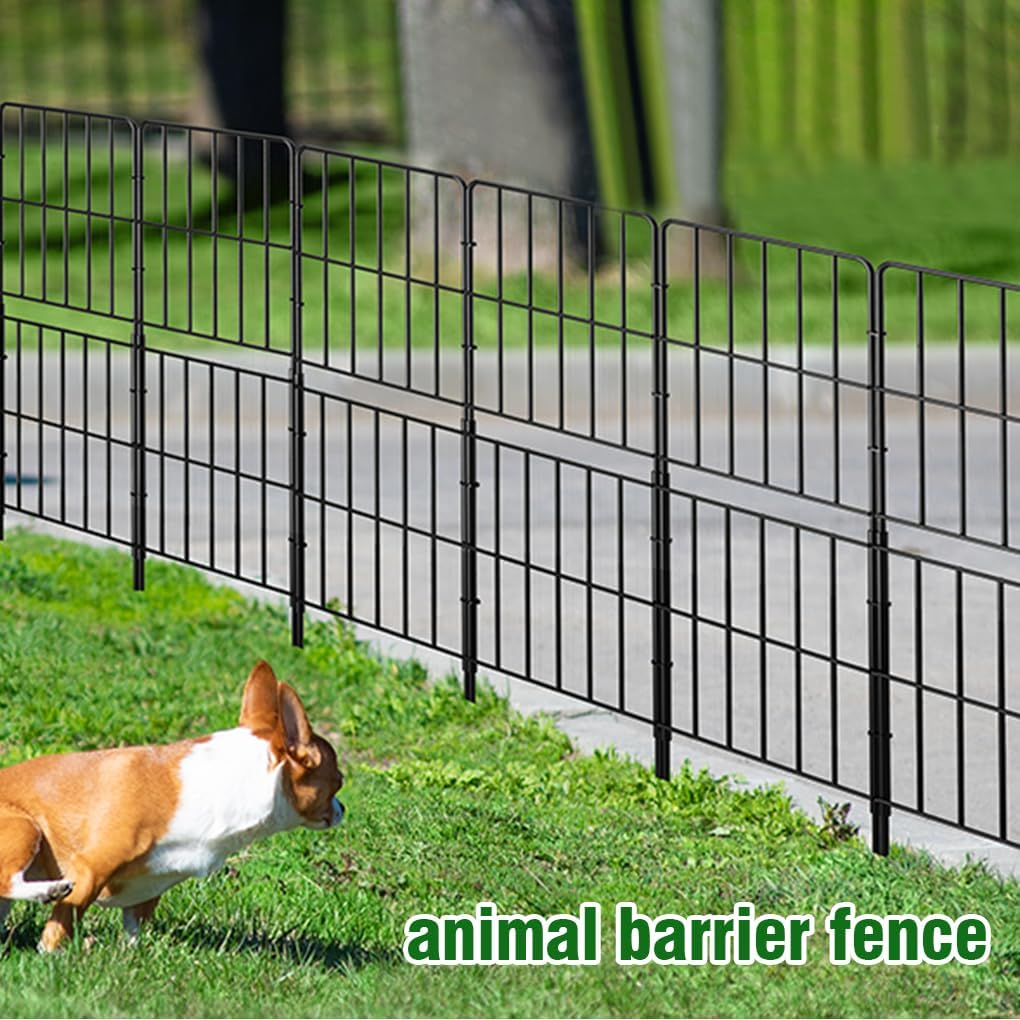 10Pack Garden Fence 92Cm Height Strong Metal Fencing Panels 92Cm Height Flower Bed Animal Barrier Border image number 1