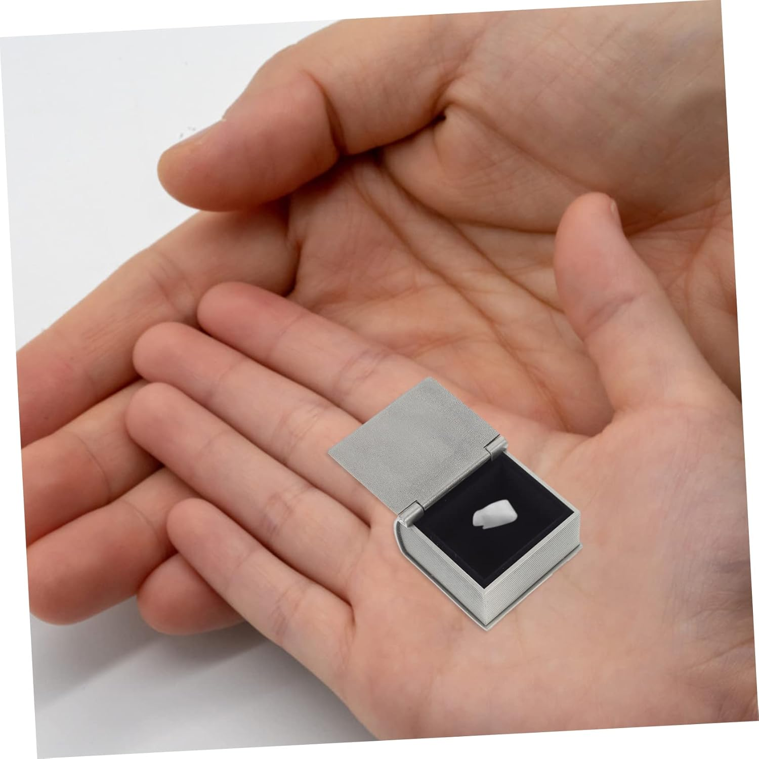 2Pcs Baby Teeth Storage Boxes Milk Tooth Keepsake Containers for Kids Silver Vintage Style Memory Keepsake image number 4