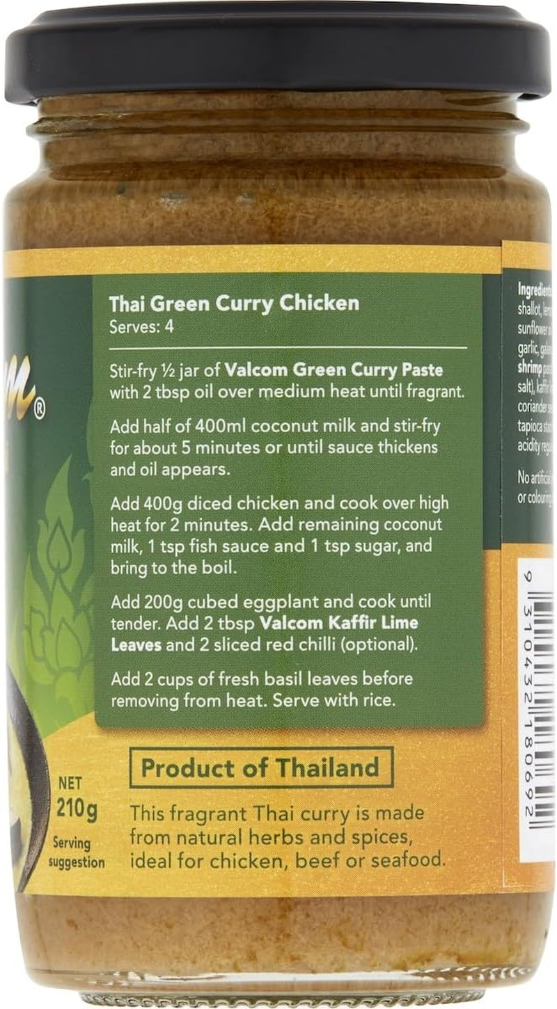 Valcom Green Curry Paste, 210 G