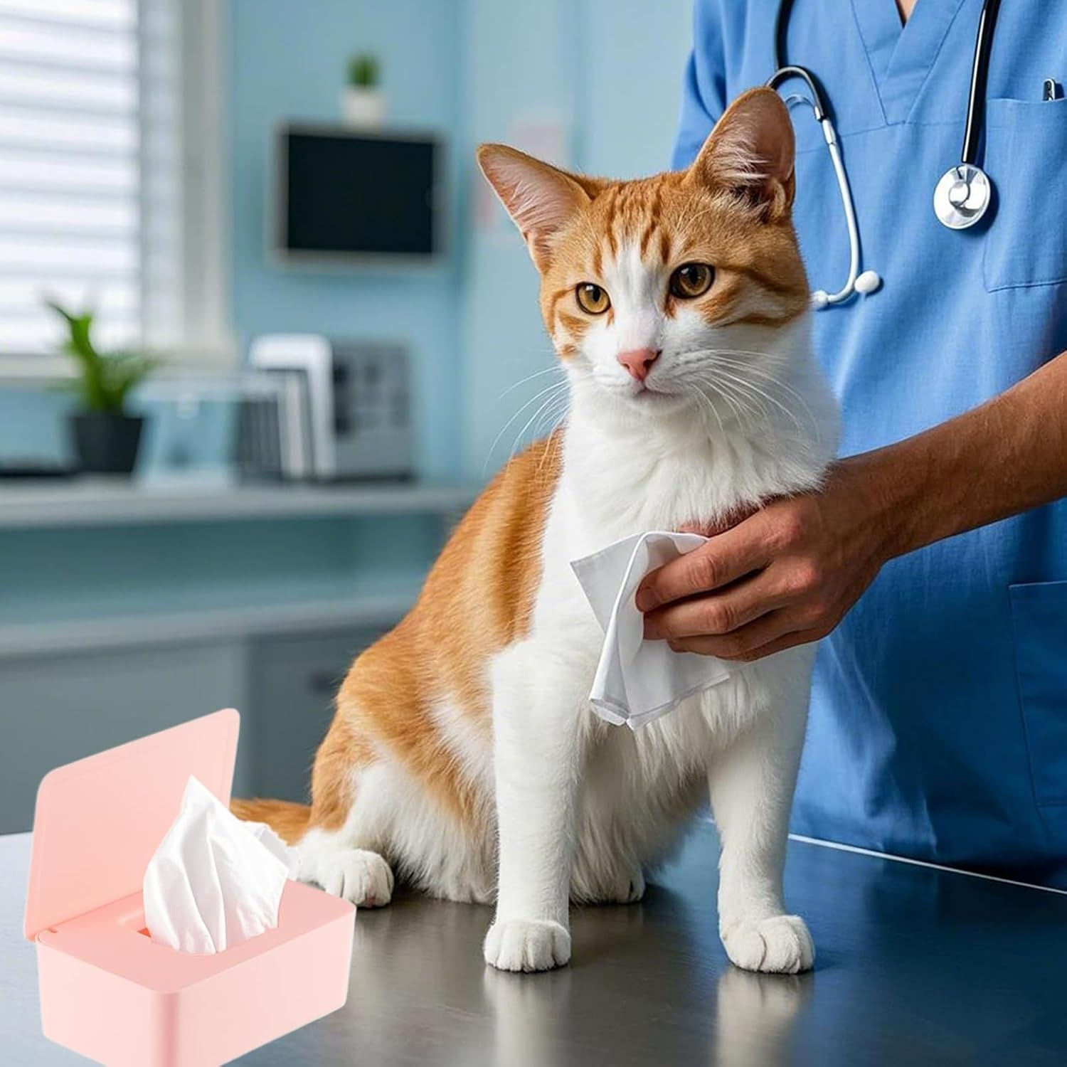 Wet Wipes Container, Baby Wipes Case, Reusable Tissue Storage Box for Car Counter Living Room Restaurant Home Nursery Bedroom Bathroom Toilet image number 3