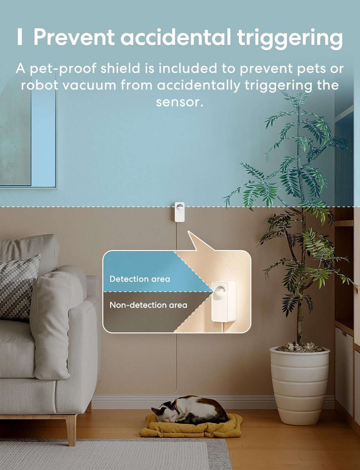 Meross Smart Presence Sensor, Matter Motion Detector with Light Sensor for Home Automation and Security, Pet Friendly, Compatible with Alexa, Google, Apple Homekit, 2.4Ghz Wi-Fi Only image number 5