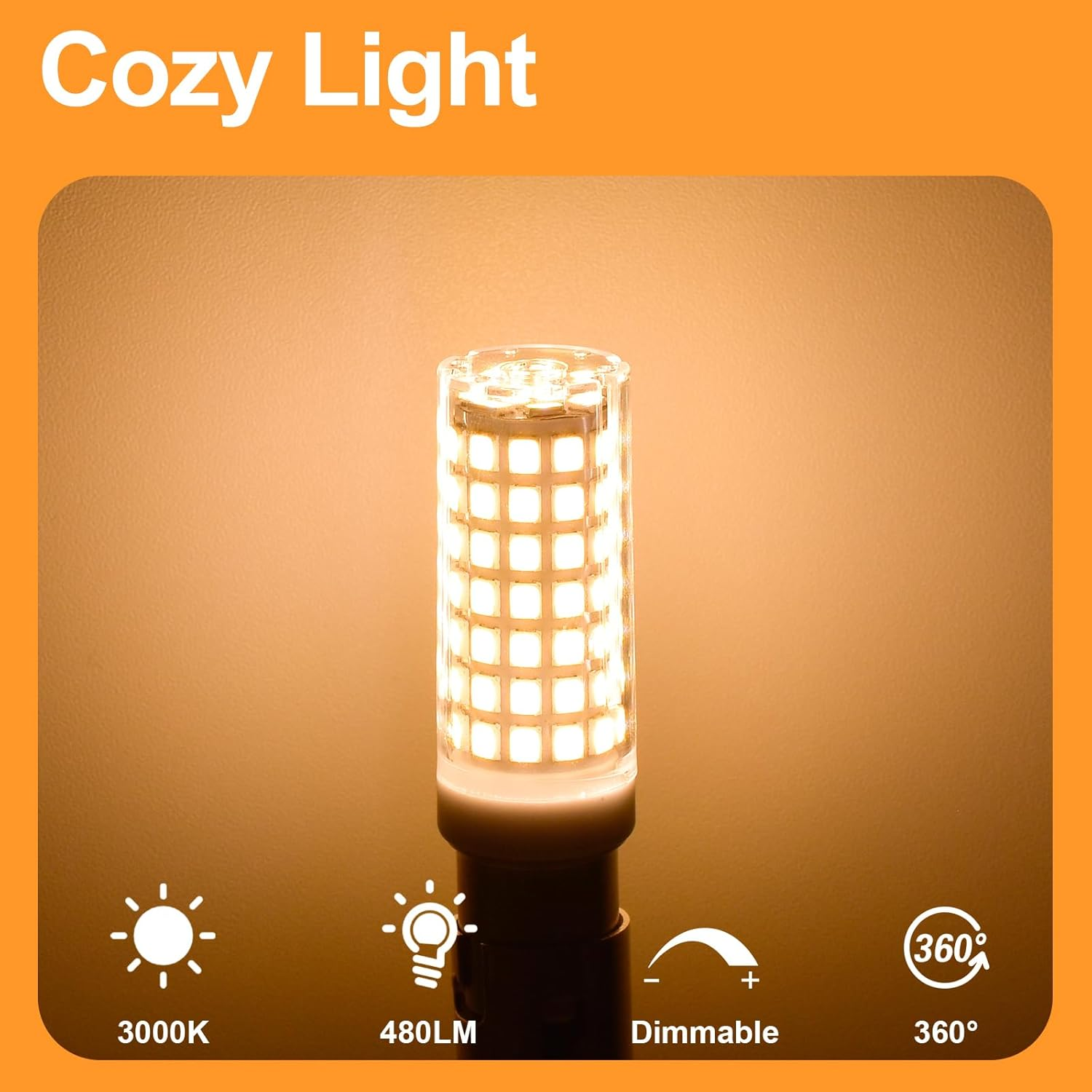 BROLSKUN B15D LED 4W Warm White 3000K Replacement for 40W 50W B15D Halogen Bulb B15 Double Contact Bayonet Socket AC 220V-240V 480LM for Sewing Machine Lamp Ceiling Lamps, Set of 2