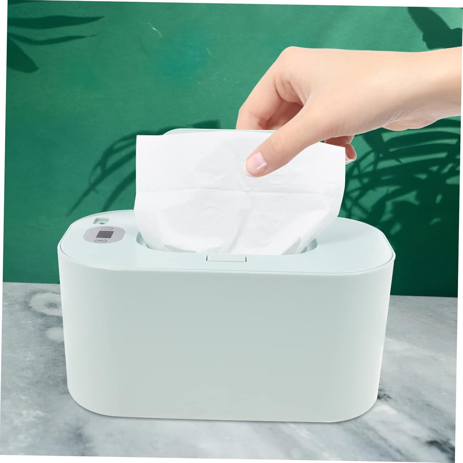 Abaodam Portable USB Baby Wipe Warmer Dispenser, Portable Wet Tissue Heater for Travel, Green Intelligent Wet Wipes Warmer Suitable for Baby Care and Diaper Use