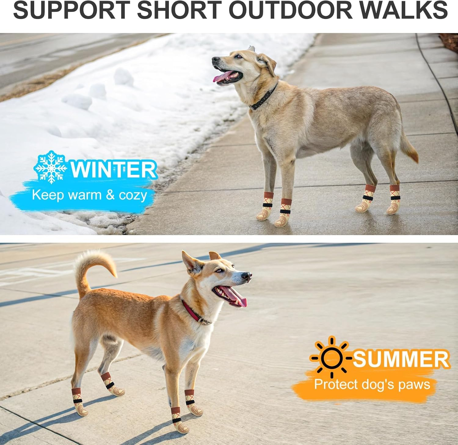 Dog Paw Protectors - anti Slip, Non Slip Socks for Hardwood Floors, Prevent Licking & Scratching - Size S image number 1