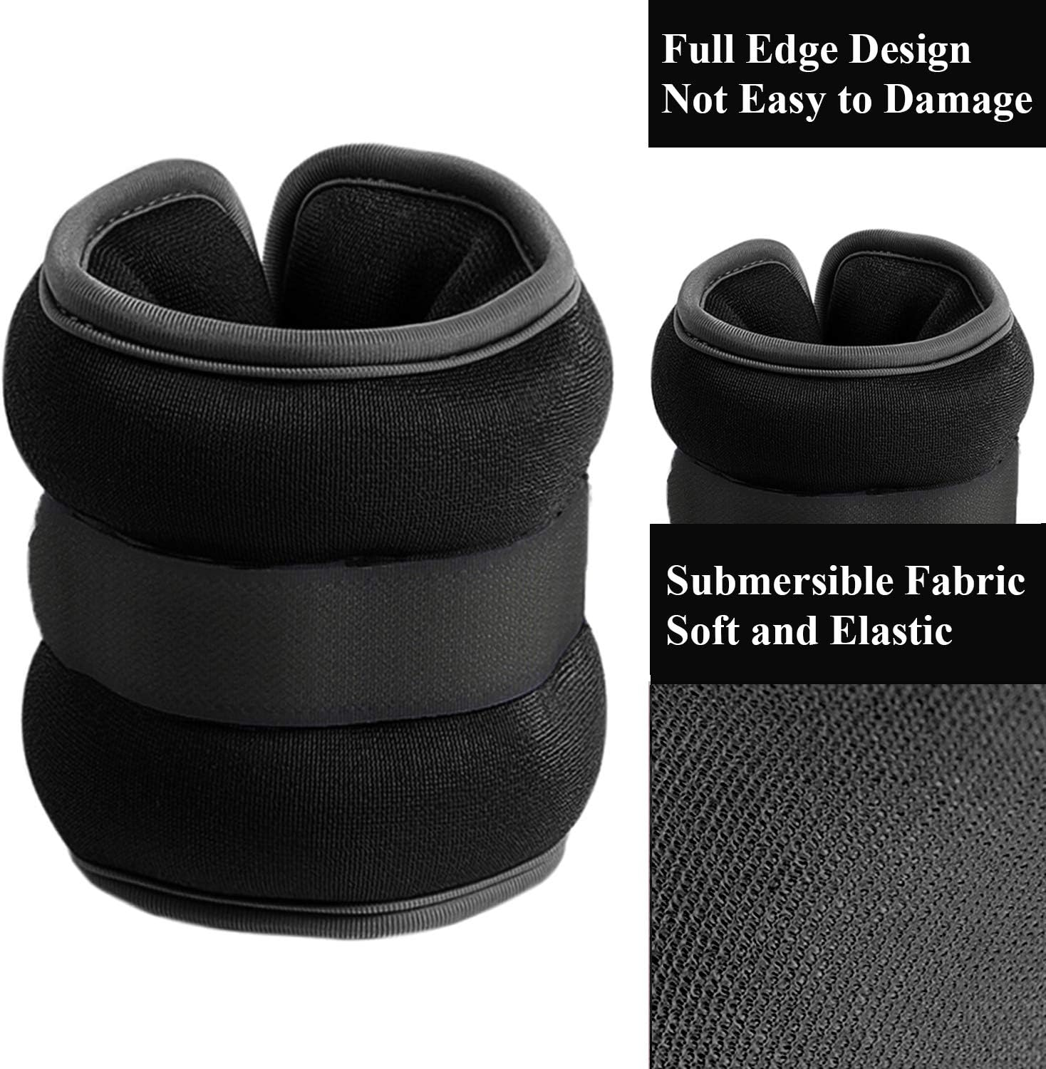 Ankle/Wrist Weights, Small Leg Arm Hand Cuff Weights for Women Kids, Exercise Equipment with Adjustable Straps for Fitness Gym Dancing Walking Jogging Gymnastics Aerobics (1 Pair, 1Lb 2Lb) image number 4