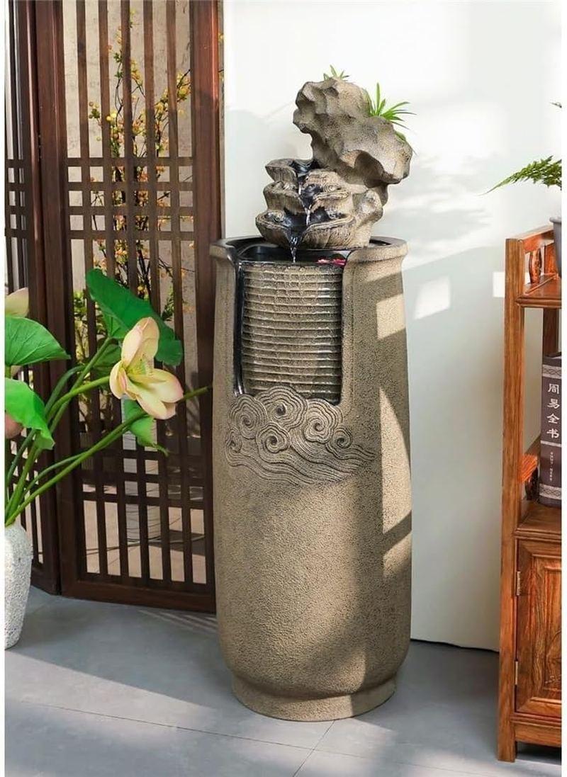 Outdoor Fountain 115Cm Garden Waterfall Indoor Large Water Feature Independent Fountain Used for Courtyard Terrace Porch Home Decoration image number 1