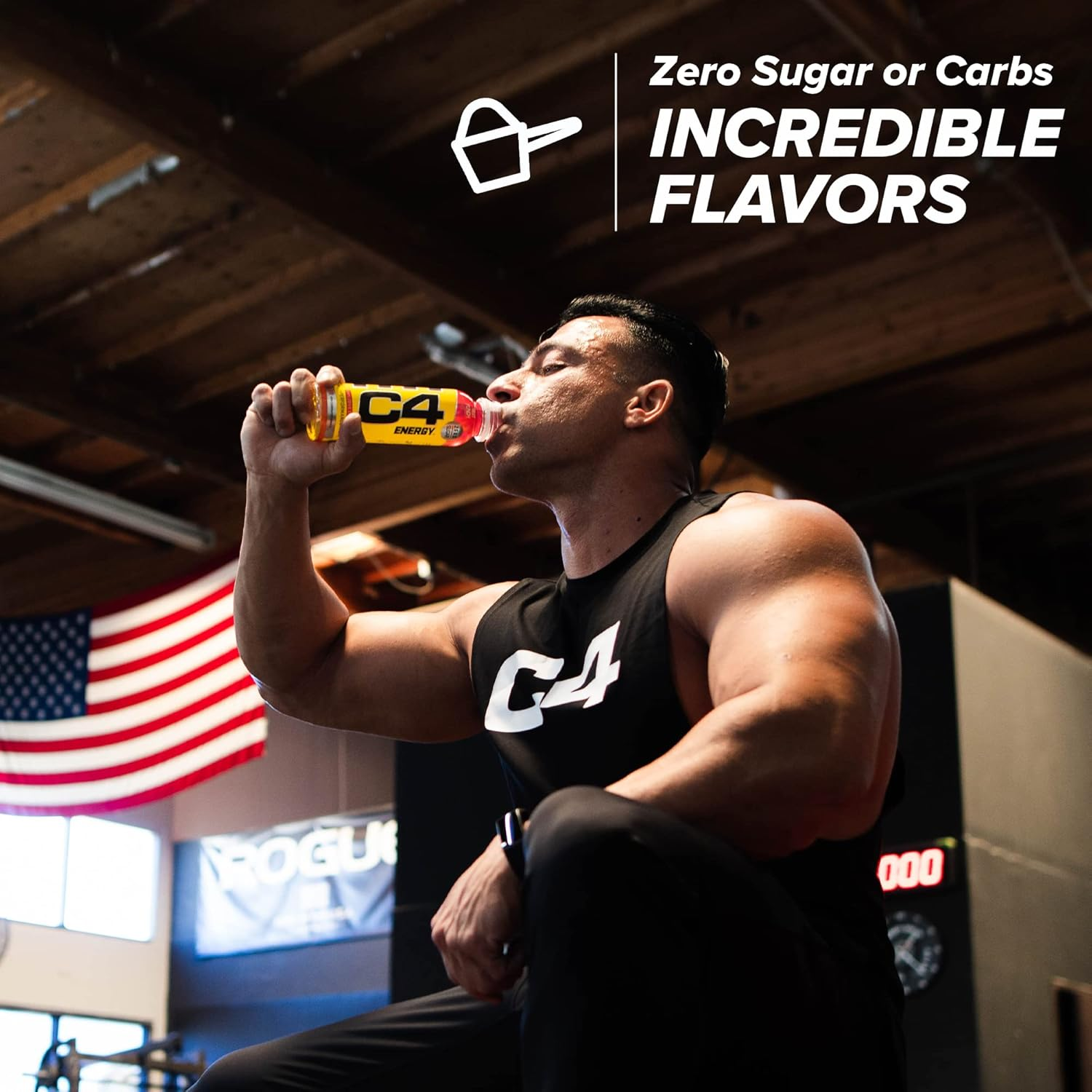 C4 Energy Non-Carbonated Zero Sugar Energy Drink, Pre Workout Drink + Beta Alanine, Orange Slice, 12 Fl Oz (Pack of 12) image number 6