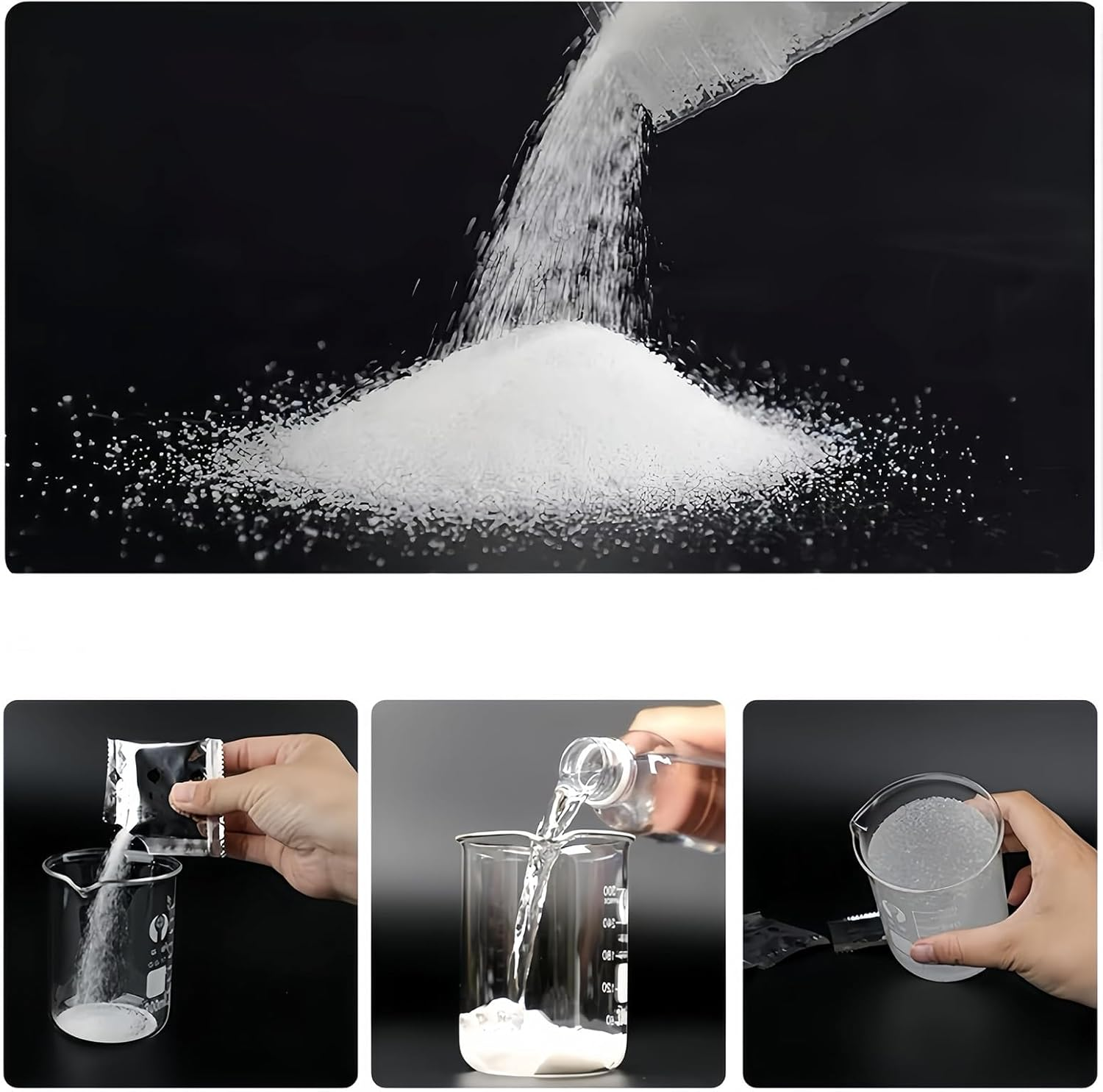 50PCS Poos Gel Powder for Portable Toilet, Poos Gel for Camping Toilet, Portable Camping Potty Gels Chemi-Cal Bags, Deodorizing Treatments for Outdoor Hiking Emergencies image number 1