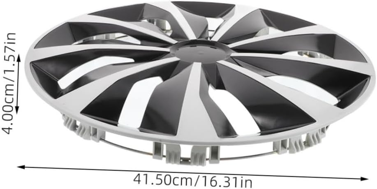 TINEASUR Universal 15-Inch Car Wheel Hubcap Replacement Tire Cover Decorative White Steel Rim Cap for Front Wheels, Vehicle Hubcaps Replacement Suitable for Cars image number 6