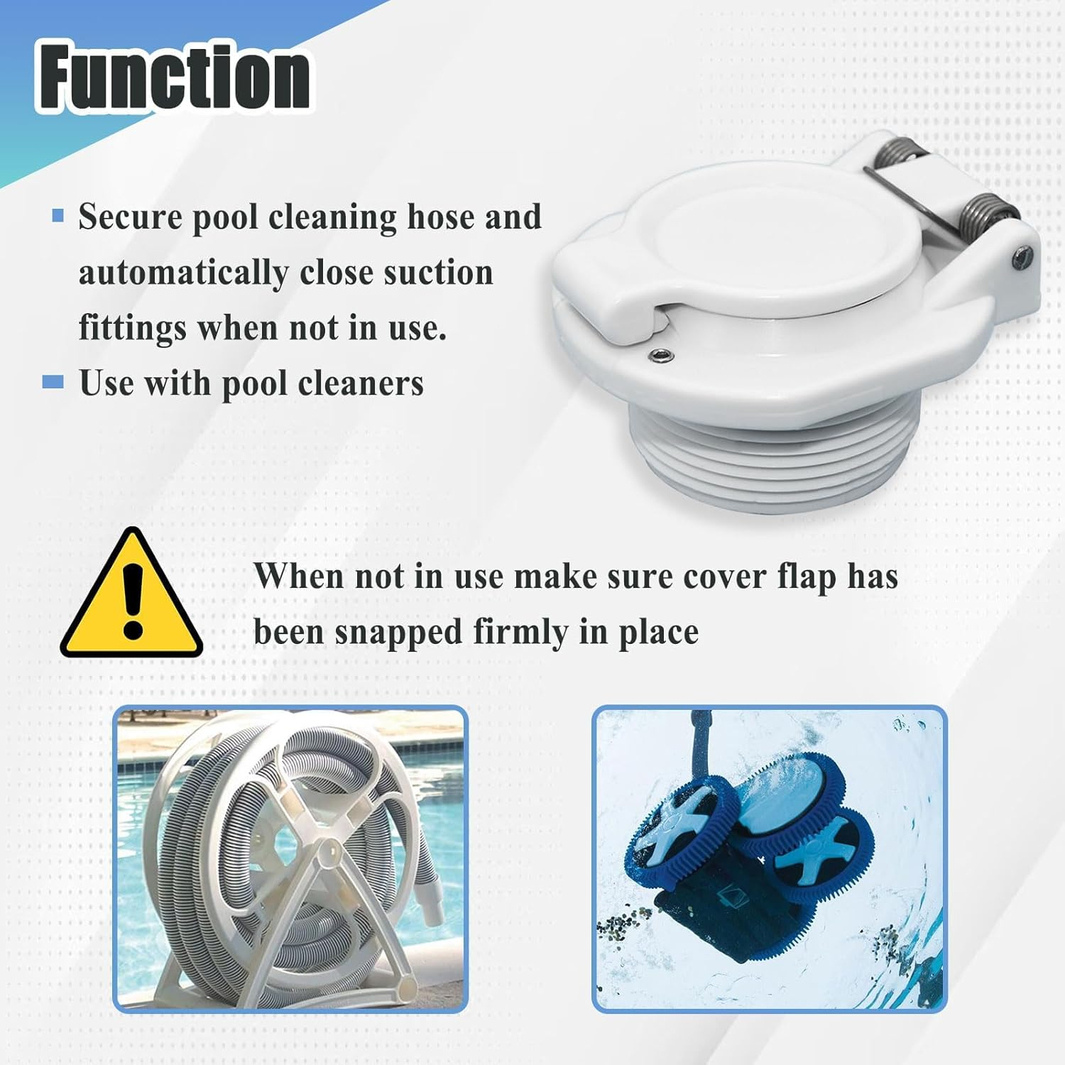 2 Pcs W400BWHP Vacuum Safety Lock, Swimming Pool Wall Accessory Replacement for Pool Cleaners image number 4