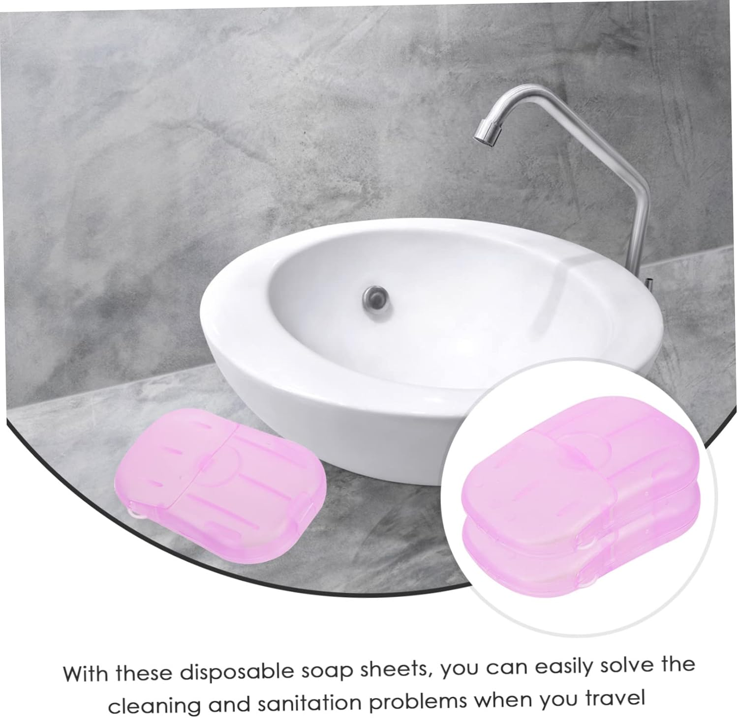 NAMOARLY Travel Soap Sheets 20 Pcs Hand Wash Soap Slices for Travel Hotel Outdoor image number 2