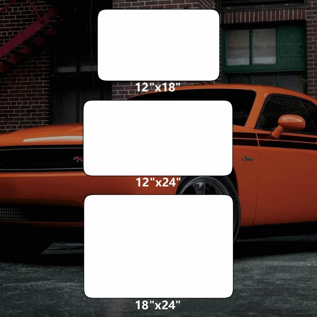 Set of 2 - Blank Car Door Magnet Sticker, Rounded Corners Magnetic Vehicle Sign, Perfect Magnet for Car to DIY Advertise Business and Cover Company Logo, Personalized Magnet Decal, White (18X12 Inch) image number 6