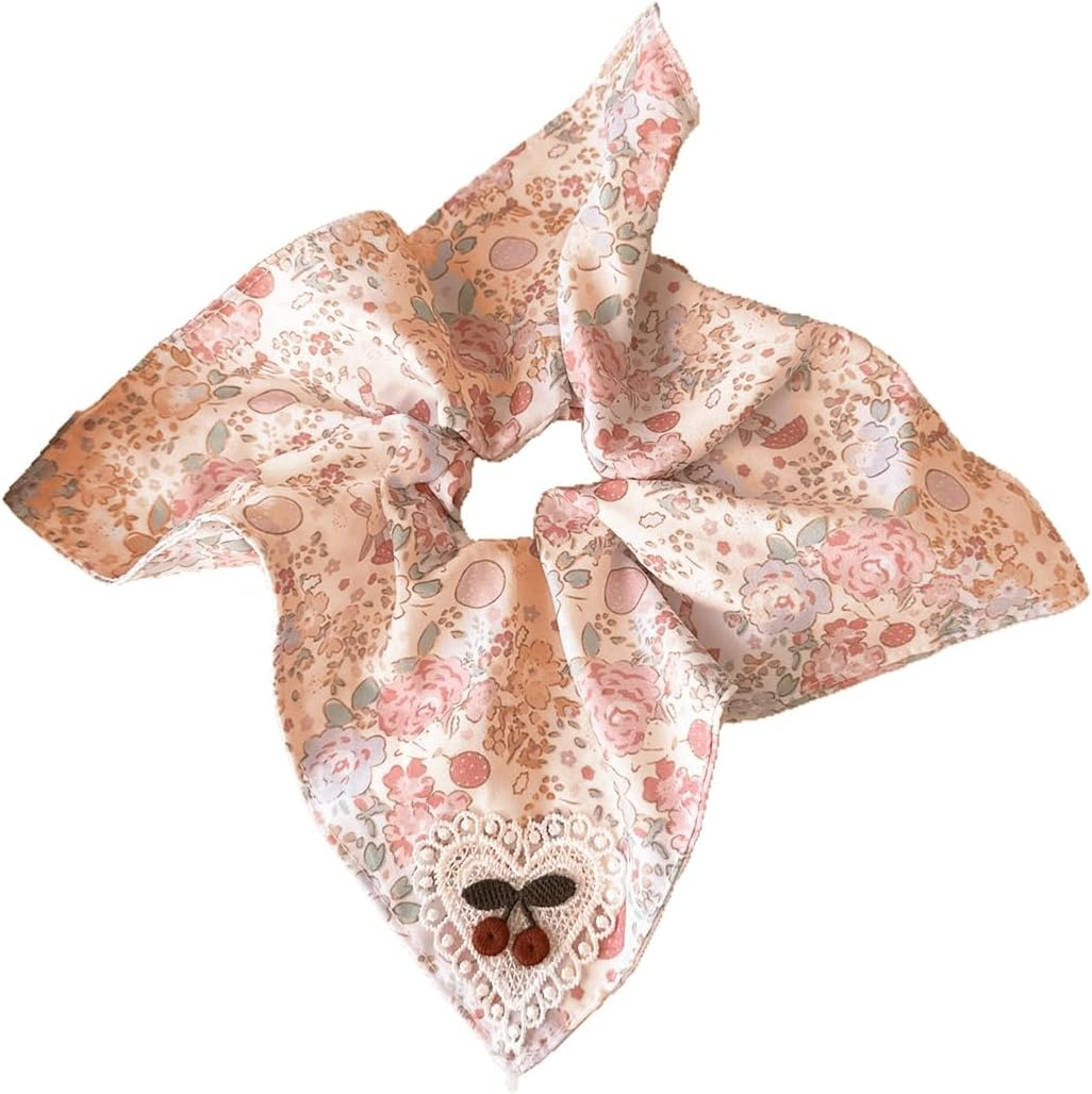 CATOR 1 Piece Hair Bobbles Silk Scrunchies for Women, Hair Scrunchies Soft Elastic Silk Skrunschis Large for Women Girls image number 2