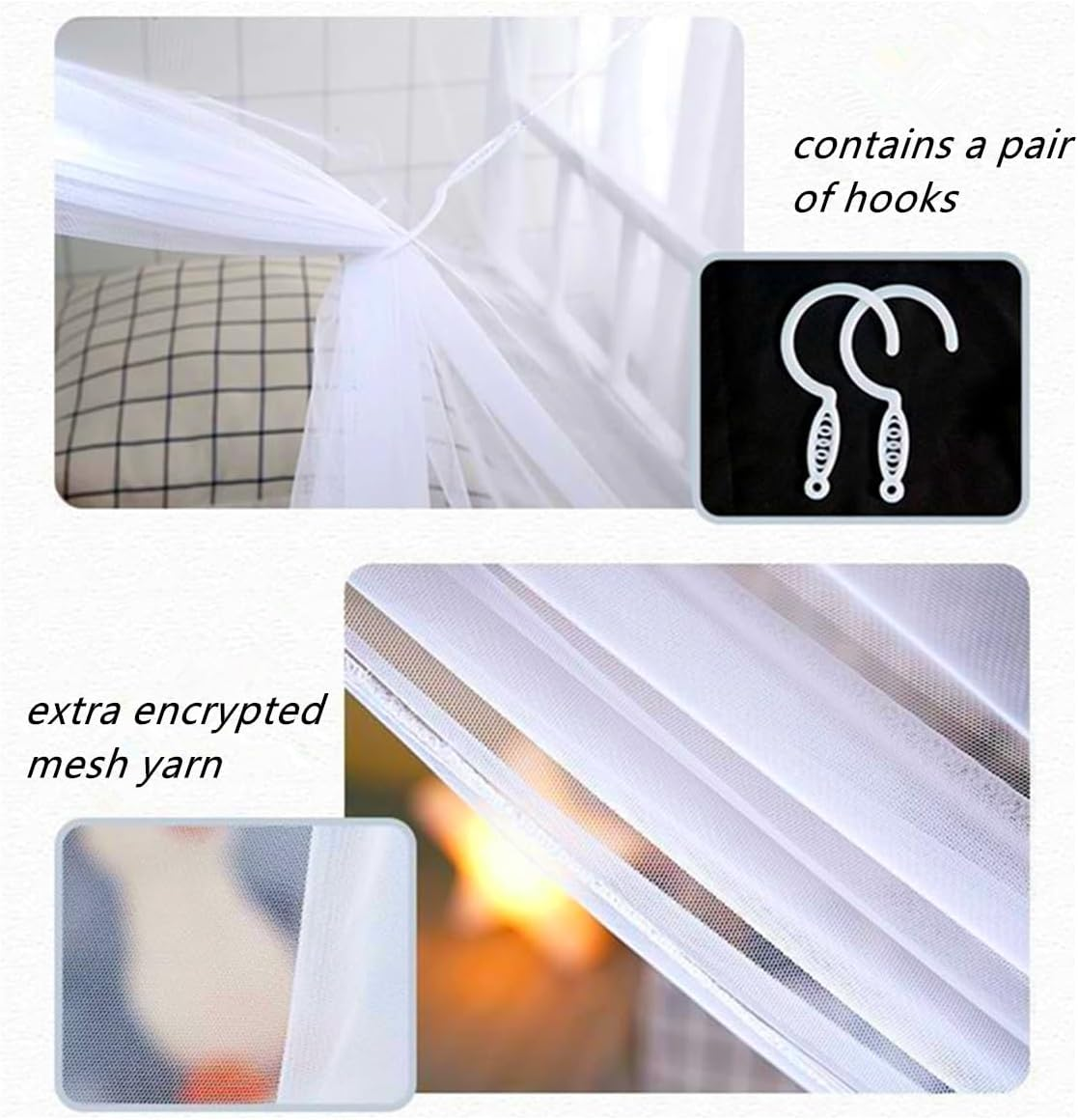 Eimilaly 8 Corner Canopy Curtains for Girls Boys Bed Decor, Dormitory, Loft, 1-1.8M or Outdoor Camping, Suit for 1M Single Door Pink image number 6