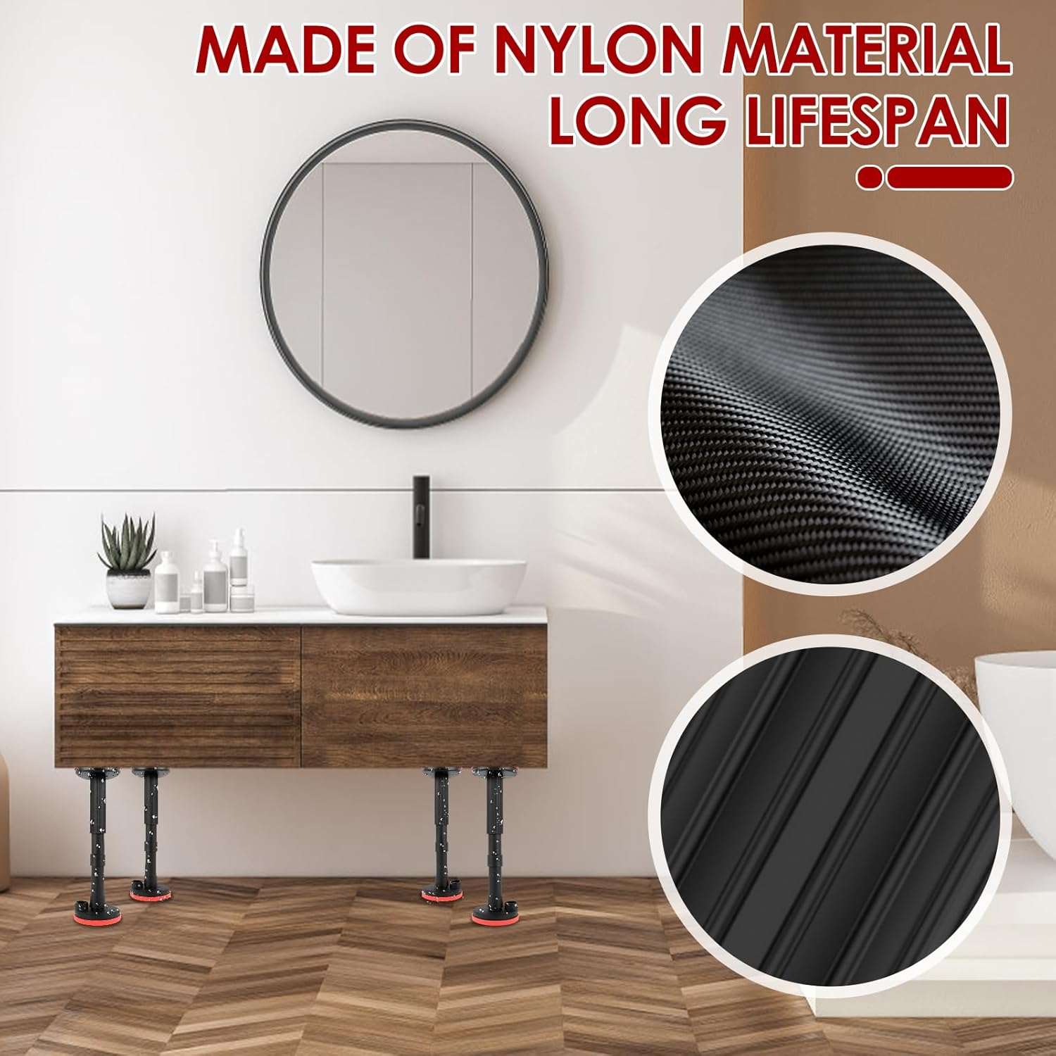 2Pcs Cabinet Jacks for Installing Cabinets, Support System for Upper Cabinet Installation, Stable Support System for Upper Cabinet Installation, Undermount Sink Mounting Brackets for Fallen Sink