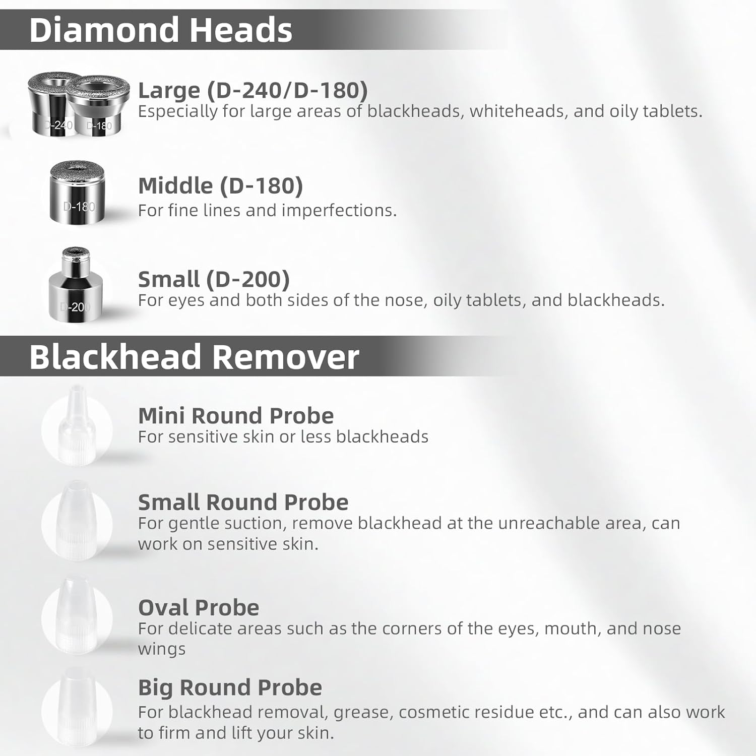 Iebilif Diamond Microdermabrasion Machine, 3 Modes Diamond Microdermabrasion Dermabrasion Machine for Blackhead Removal, Professional Portable Home Travel Microdermabrasion Device