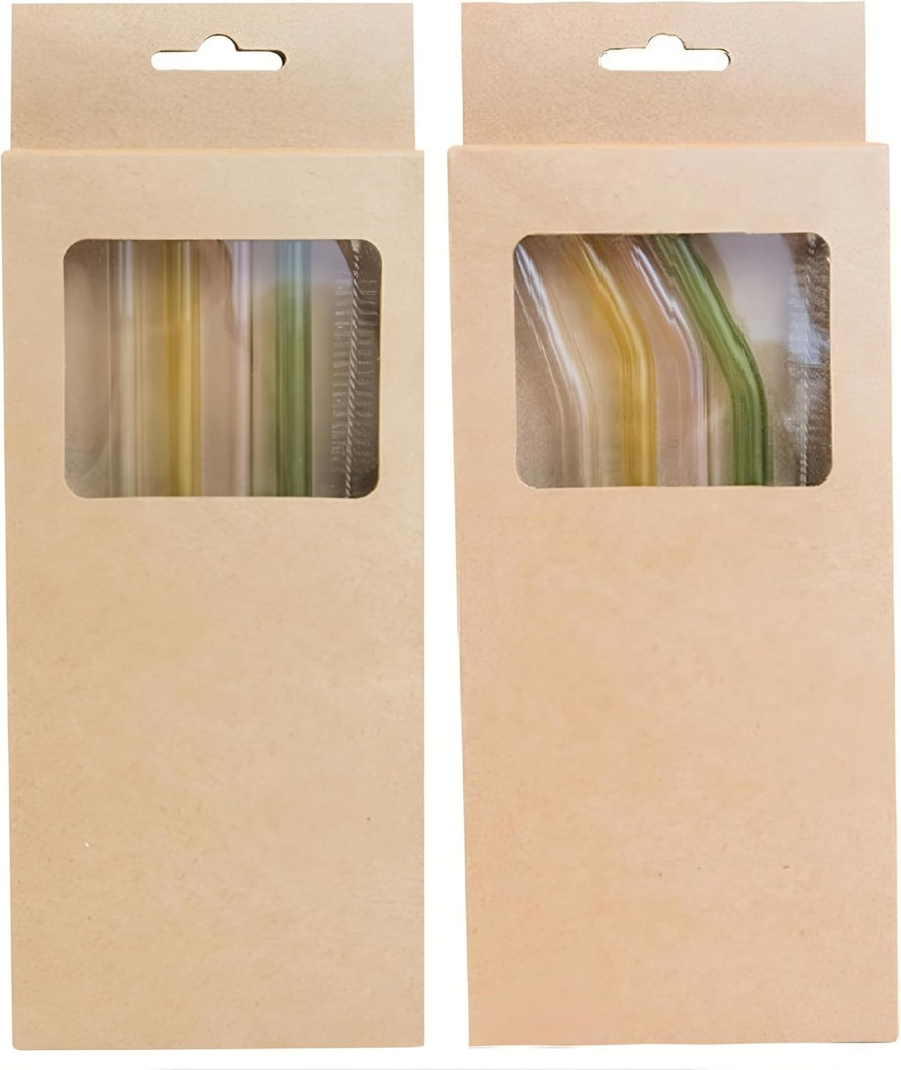 8 Pack Reusable Colorful Glass Straws, 20Cm Shatter-Resistant Bent Drinking Straws for Smoothies, Milkshakes, Hot/Cold Drinks, with 2 Cleaning Brushes Dishwasher Safe Fits Tumblers, Tervis, Mason Jars image number 5