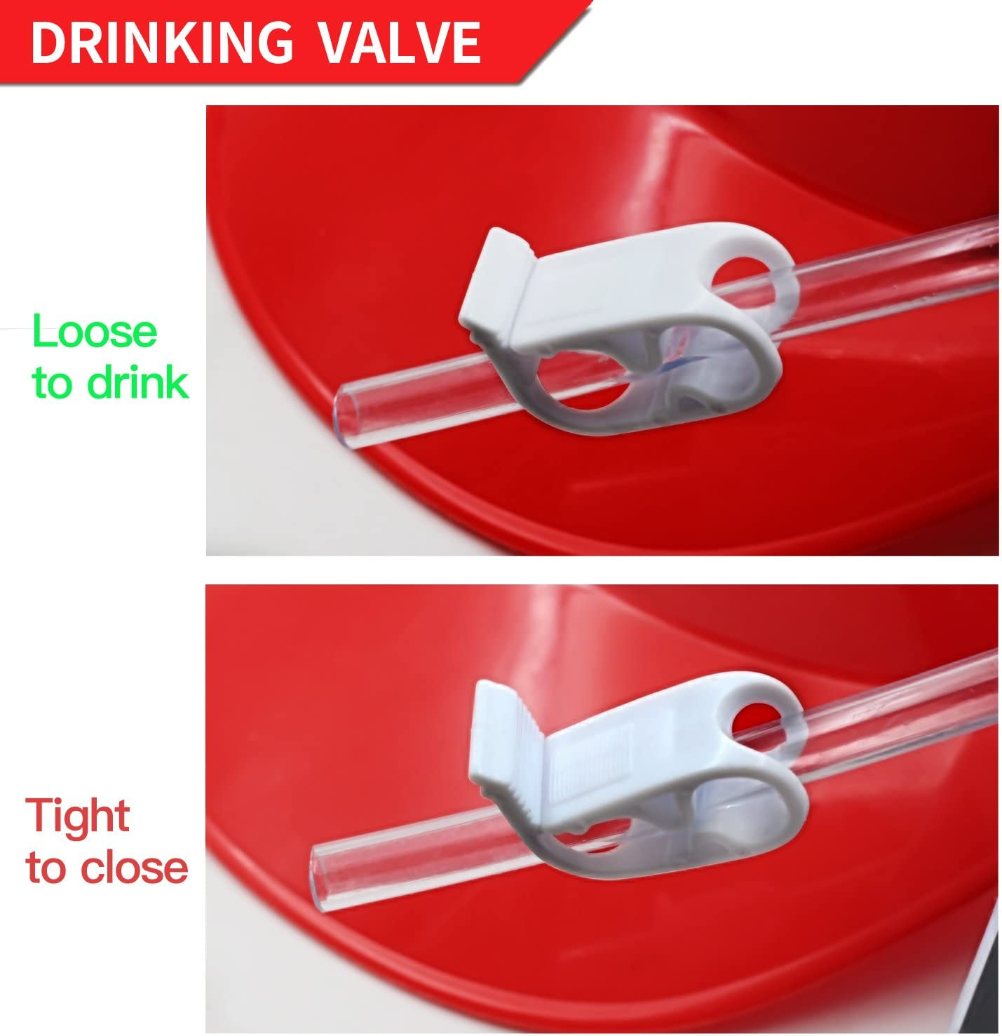 Novelty Place Drinking Helmet - Adjustable Can Holder Cap Drinker Favor Hat - Straw for Beer Soda - Party Fun Beverage Gadgets(Red) image number 4