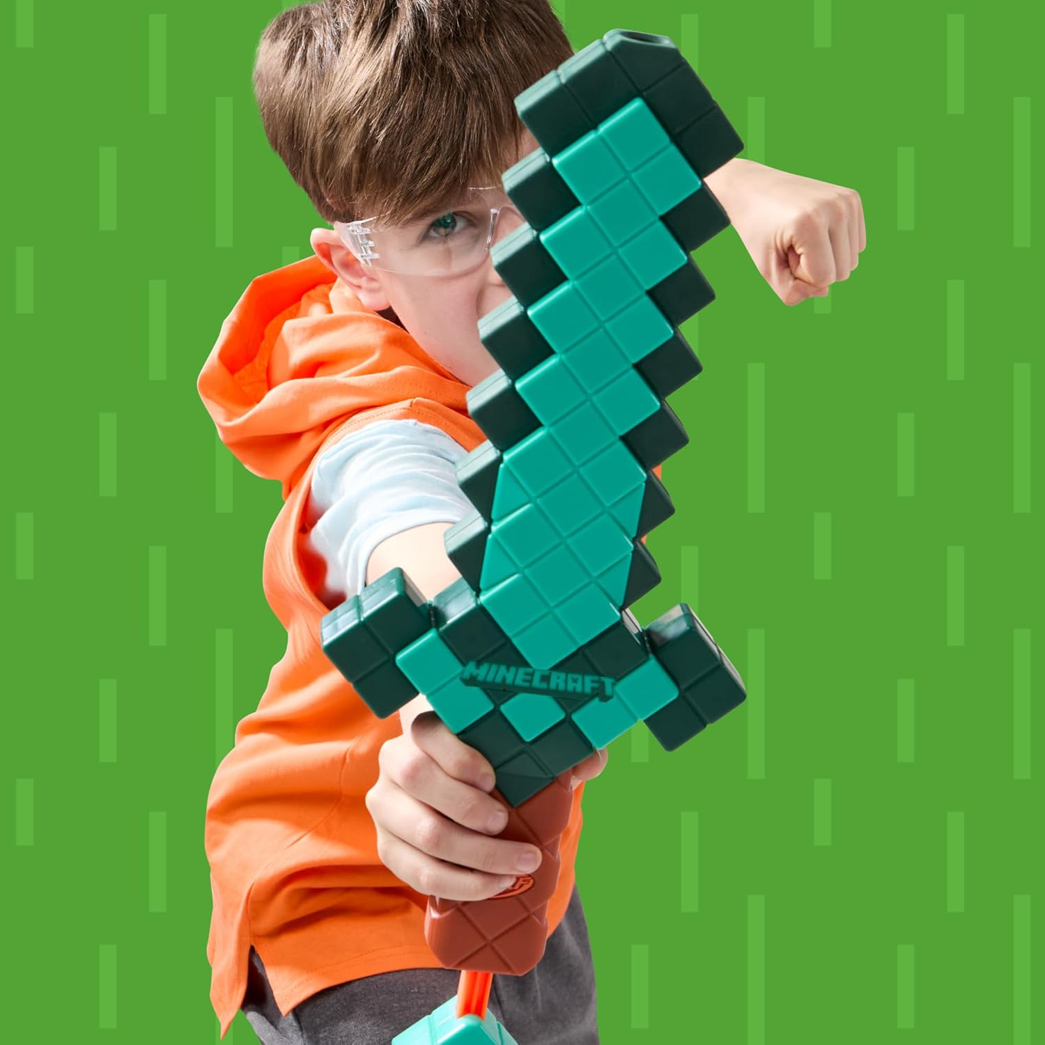 Nerf Minecraft Sword Dart Blaster, Pull Back Priming, Foam Edge, 8 Nerf N1 Darts, Ages 8+ image number 5