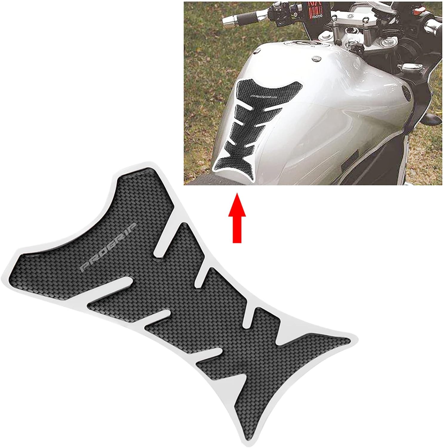 AMONIDA Motorbike Carbon Fiber Universal Gas Tank Protector image number 1