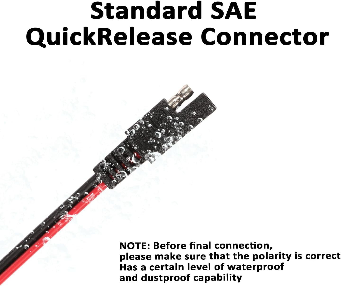 Battery Connector Wire Harness - 12V SAE to Alligator Clips Battery Cable with On/Off Switch 16AWG 8FT Quick Disconnect Extension Cord for Automotive Motorcycle Solar Panel Sprayer Pump Appl image number 3
