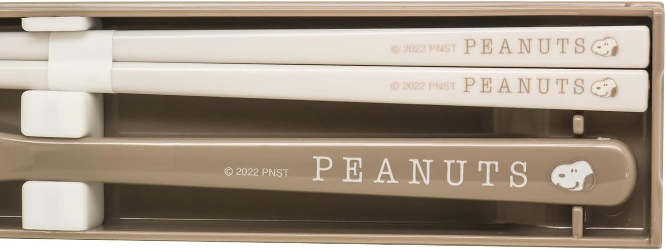 OSK CT-27 Peanuts Everyday Cutlery Set, Snoopy Pull Lid Combi, Chopsticks, 7.1 Inches (18 Cm), Spoon, Made in Japan, Dishwasher Safe, No Crunching, Sliding, Easy to Use, Stylish, Cute, Unisex, Kids, image number 4